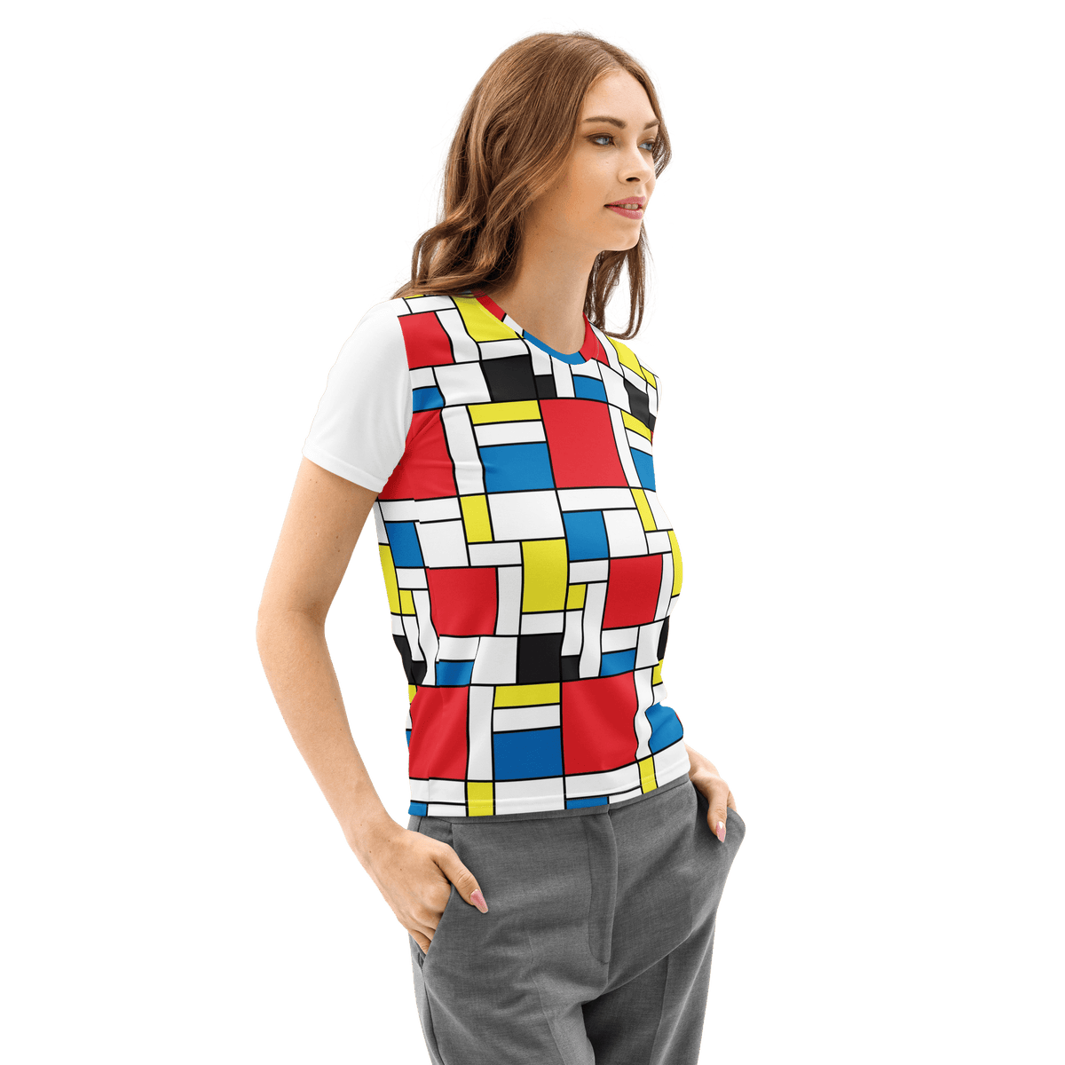 Mondrian Square De Stijl Women's Cotton Tee