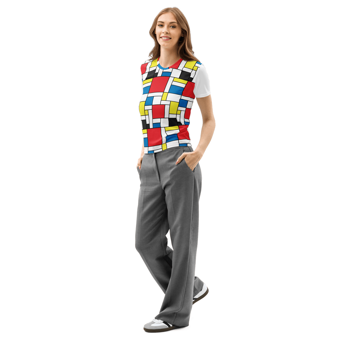 Mondrian Square - Women’s cotton crew neck t-shirt - Propaganda Department