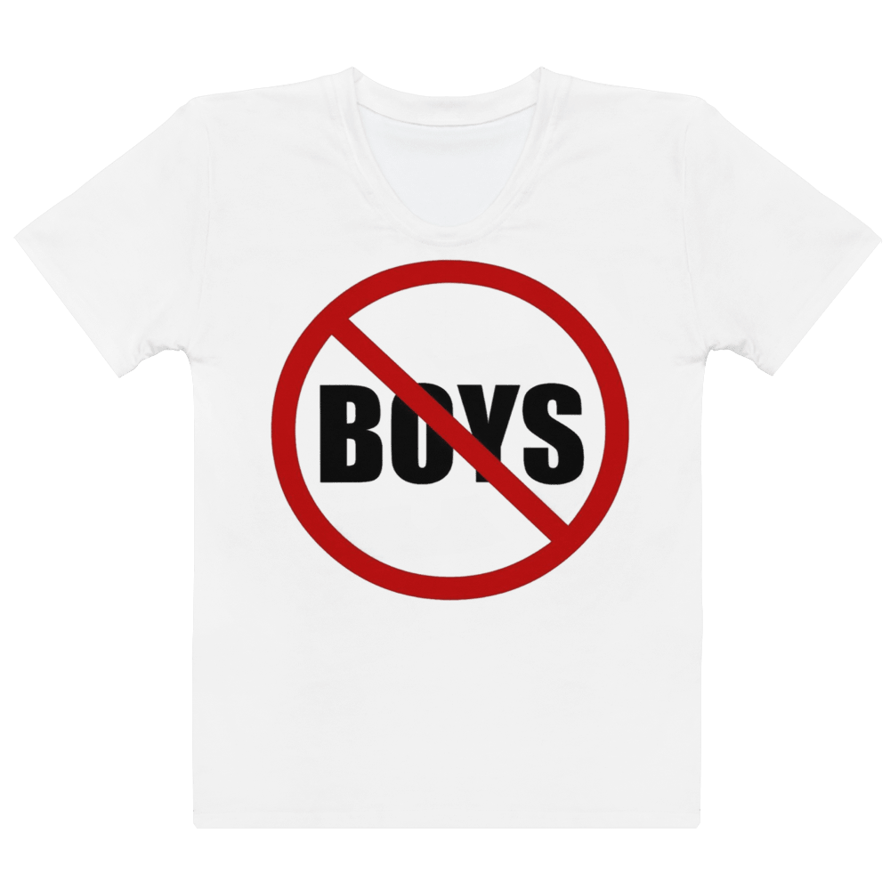 No Boys Women's Feminist Political T-Shirt
