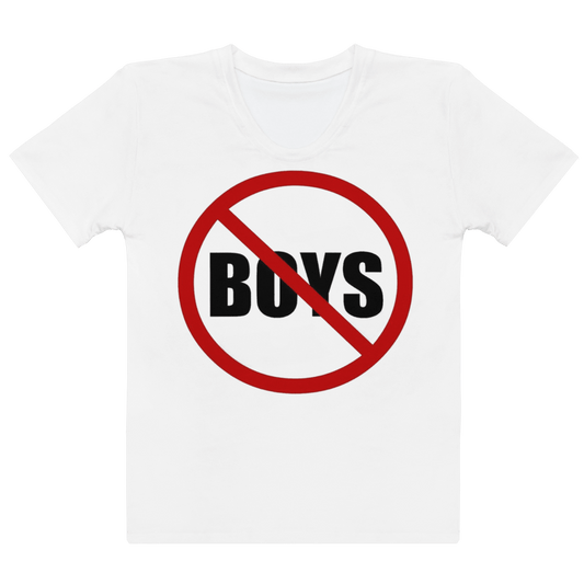 No Boys Women's Feminist Political T-Shirt