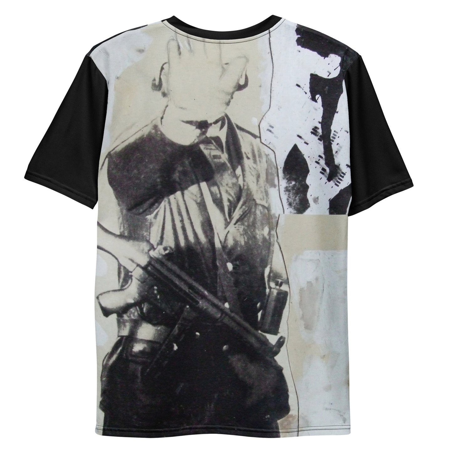 Peter Kennard No Photo men's t-shirt, censorship and press freedom protest art, Pen vs Sword