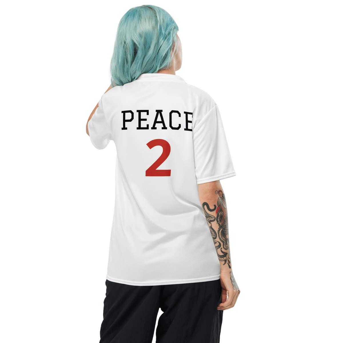 Peace - Peace Symbol Recycled unisex sports jersey - Propaganda Department