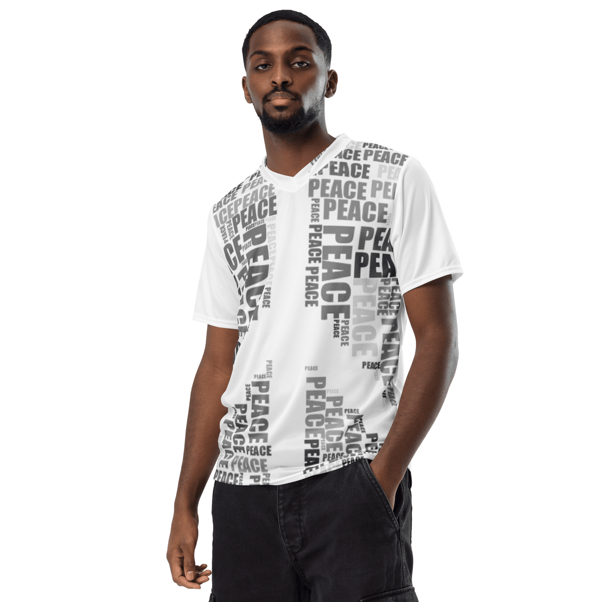 Peace - Peace Symbol Recycled unisex sports jersey - Propaganda Department