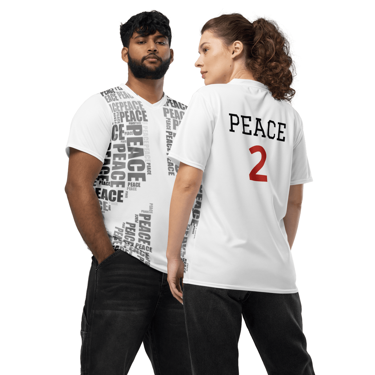 Peace - Peace Symbol Recycled unisex sports jersey - Propaganda Department