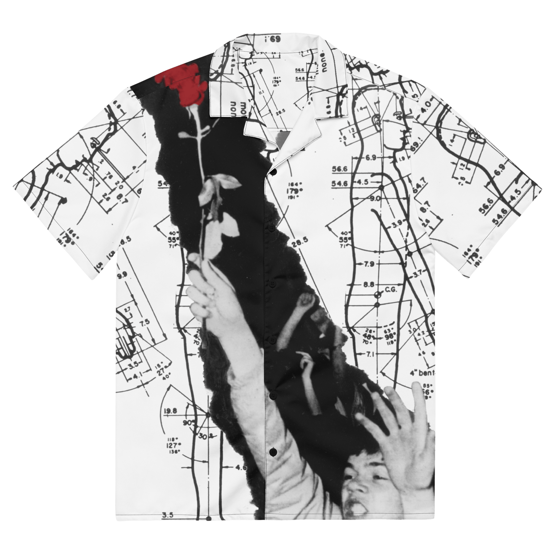 Peter Kennard Rose Diagrams - Unisex button shirt - Propaganda Department
