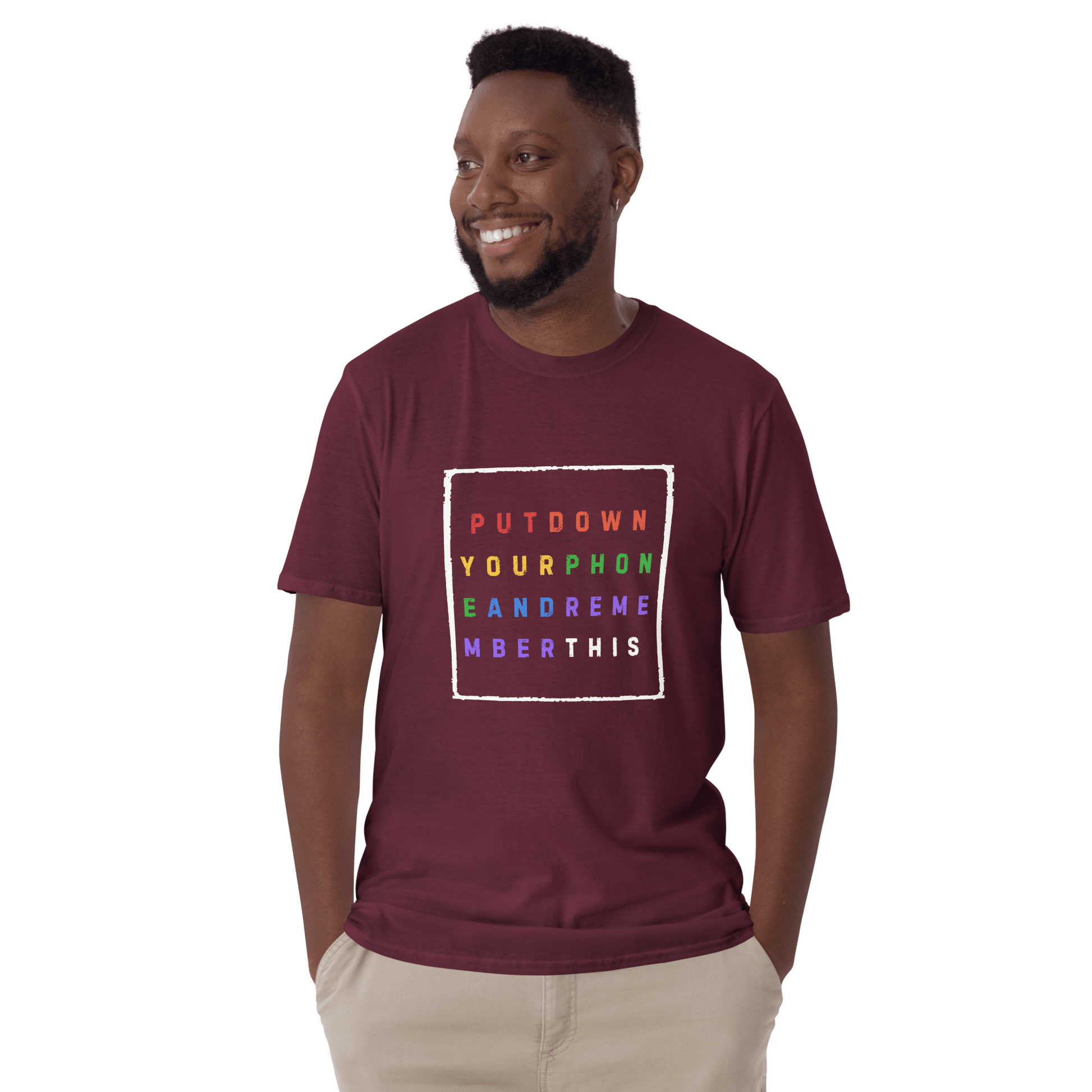 Put down Your Phone And Remember This - Short-Sleeve Unisex T-Shirt - Propaganda Department