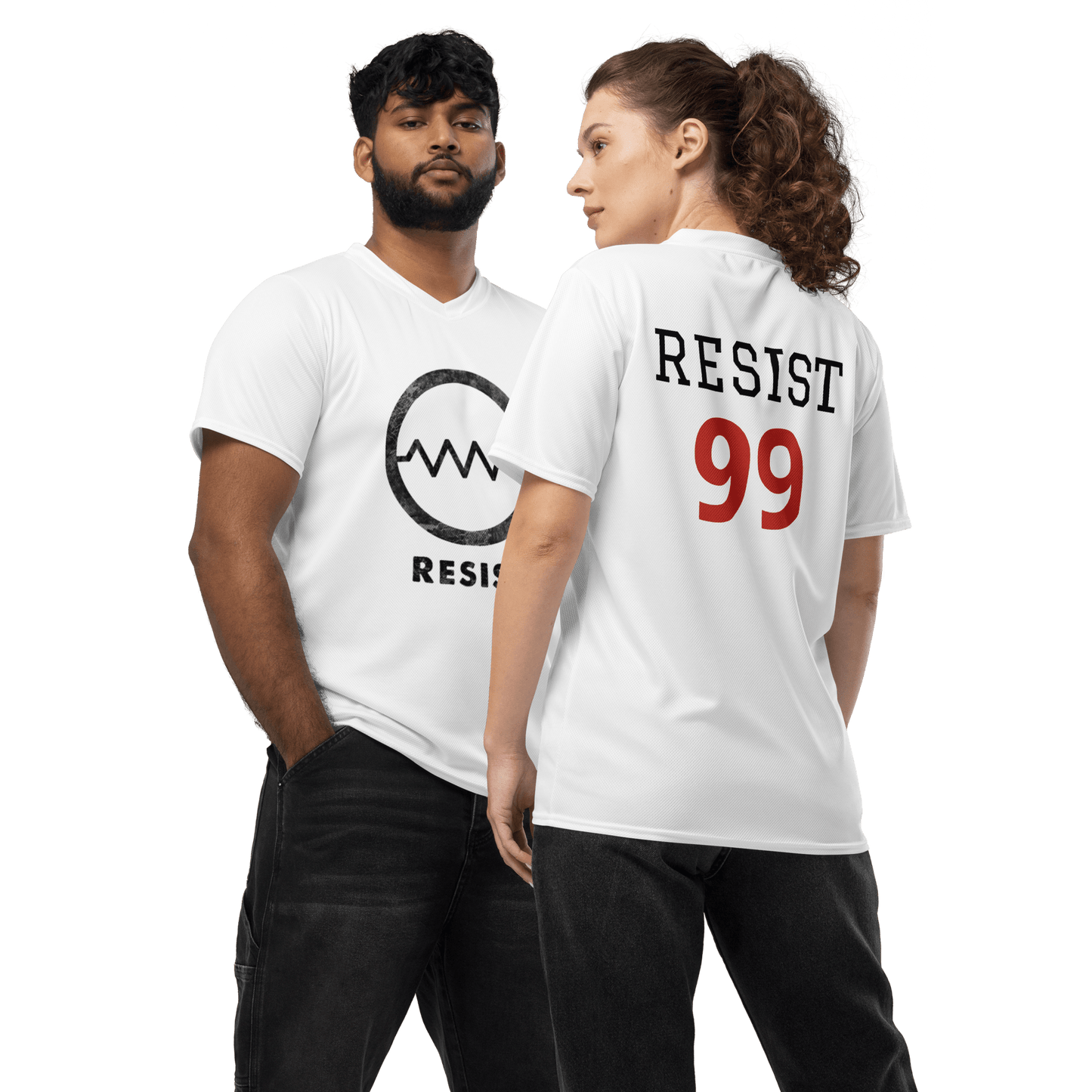 Resist - Recycled unisex sports jersey - Propaganda Department