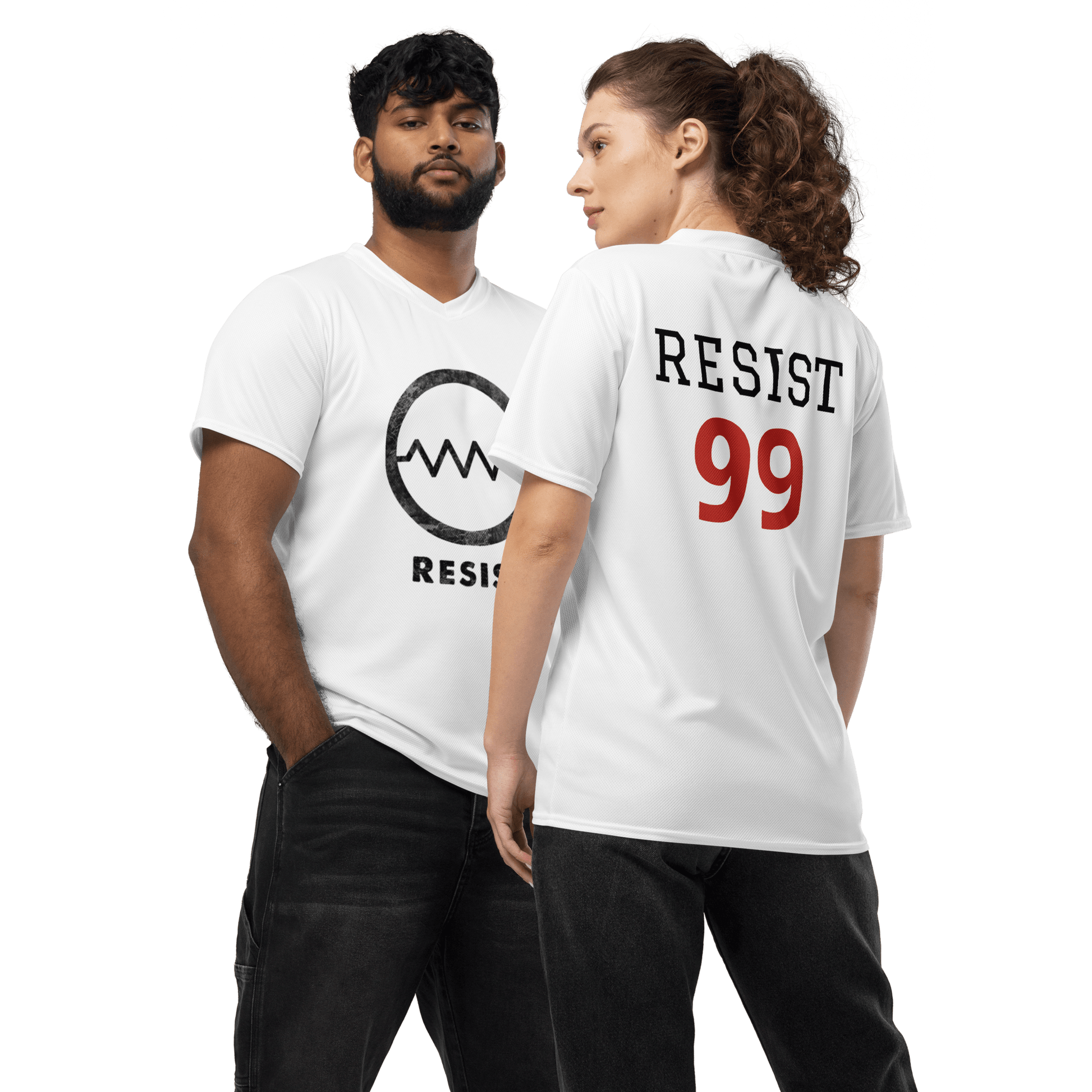 Resist - Recycled unisex sports jersey - Propaganda Department