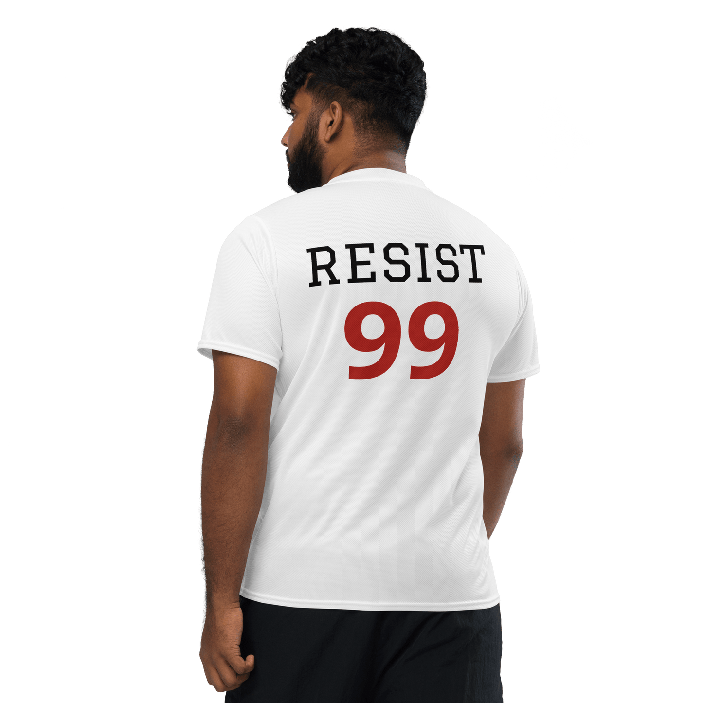 Resist - Recycled unisex sports jersey - Propaganda Department