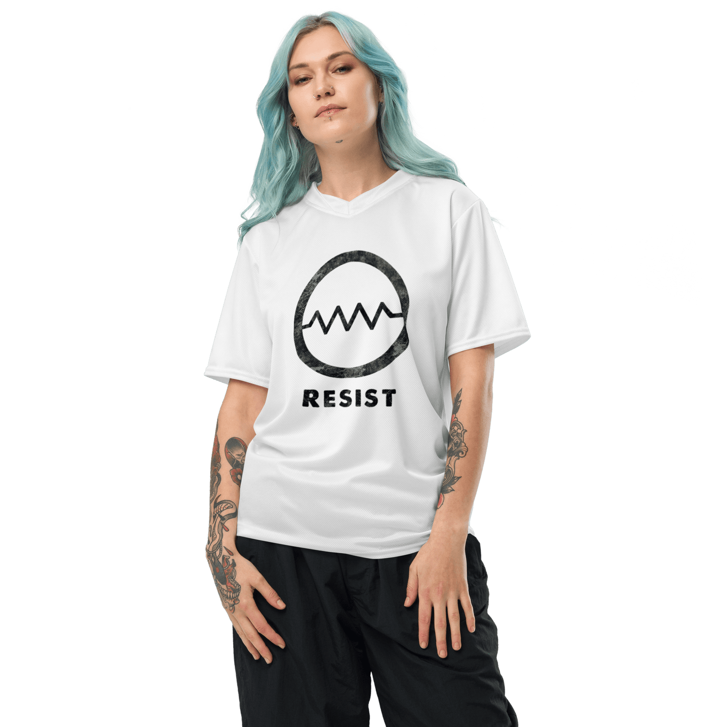 Resist - Recycled unisex sports jersey - Propaganda Department