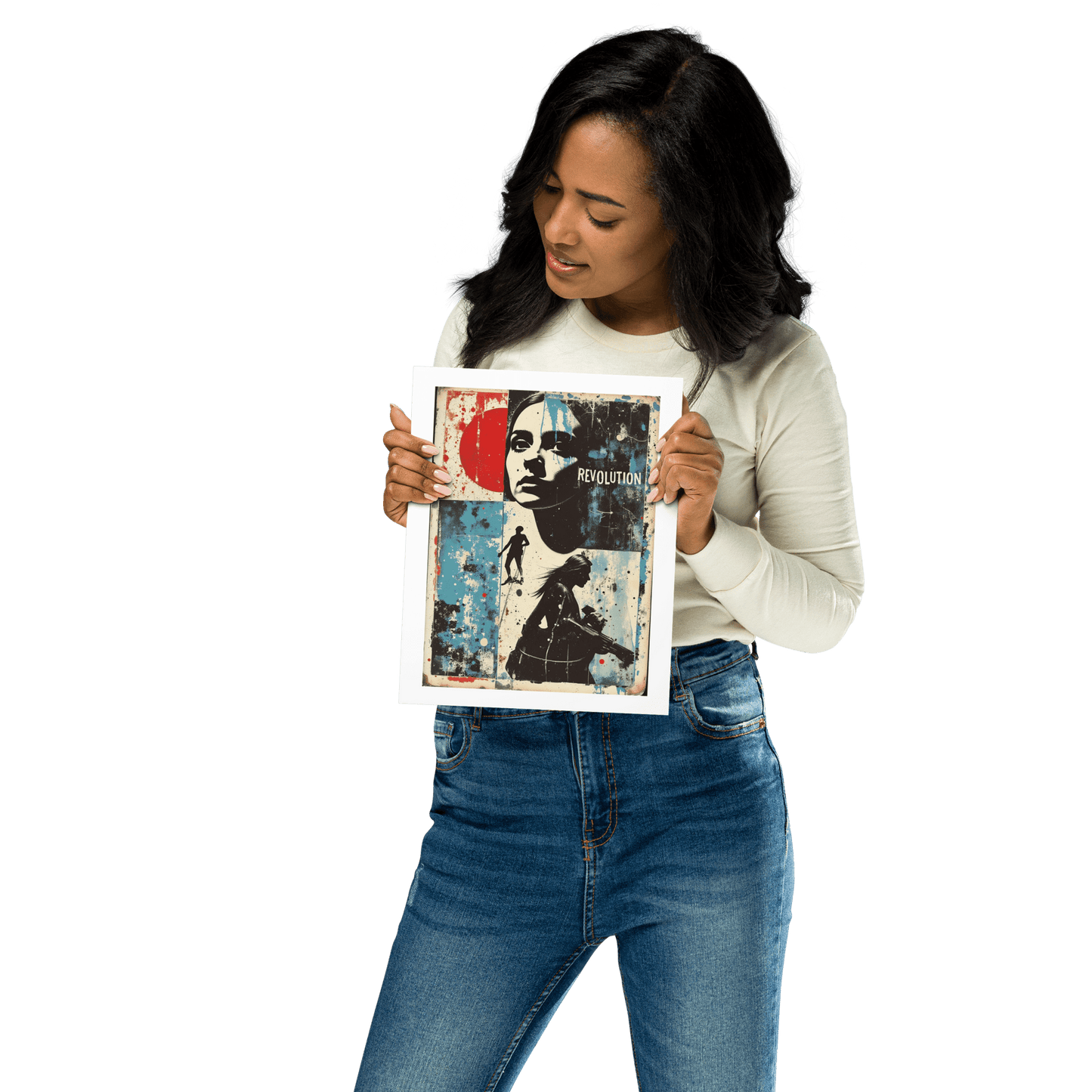 Revolution radical art print on thick matte paper, Partisan Faction, Pen vs Sword