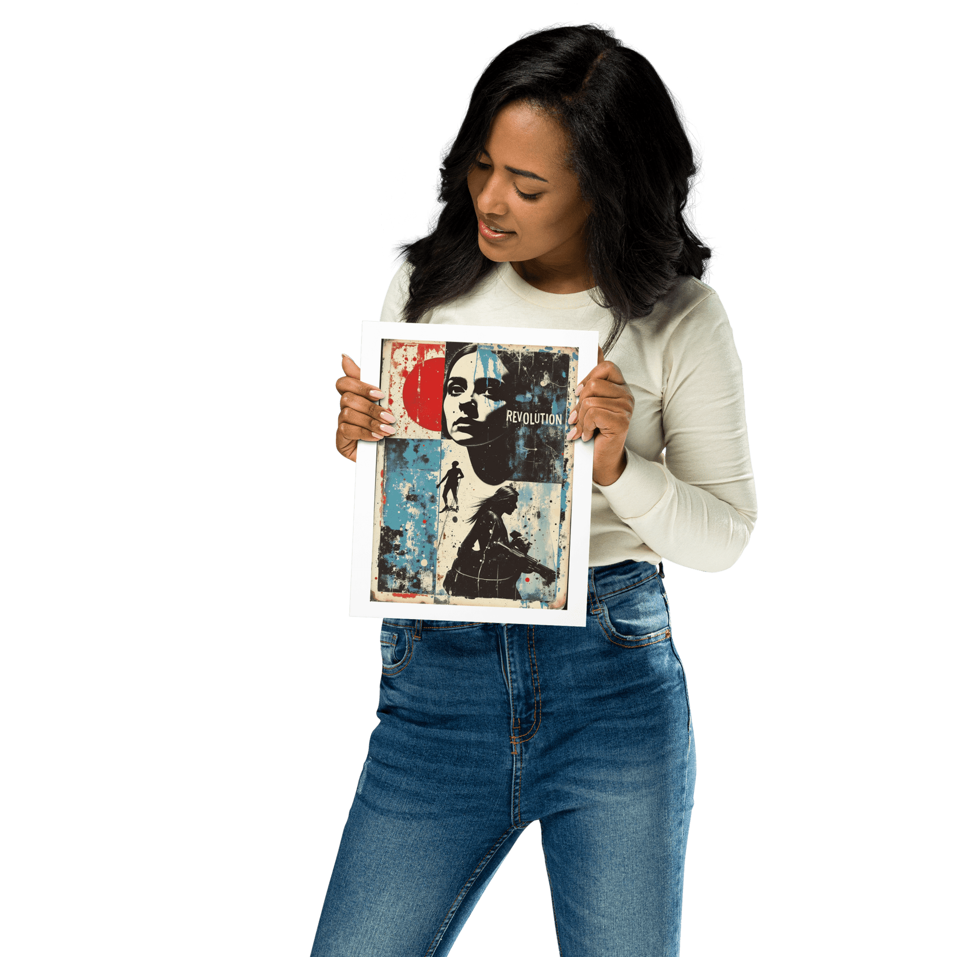 Revolution radical art print on thick matte paper, Partisan Faction, Pen vs Sword