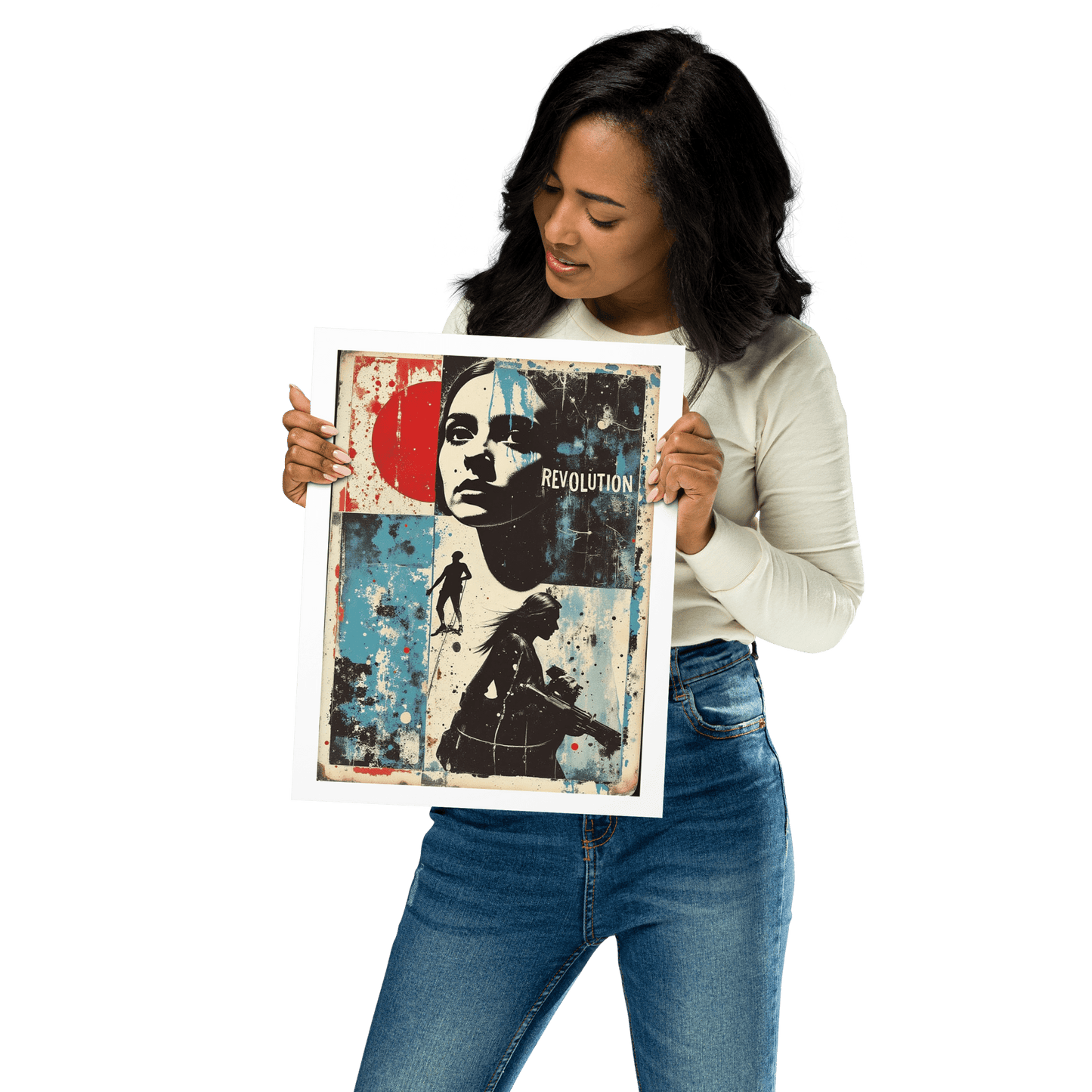 Revolution radical art print on thick matte paper, Partisan Faction, Pen vs Sword