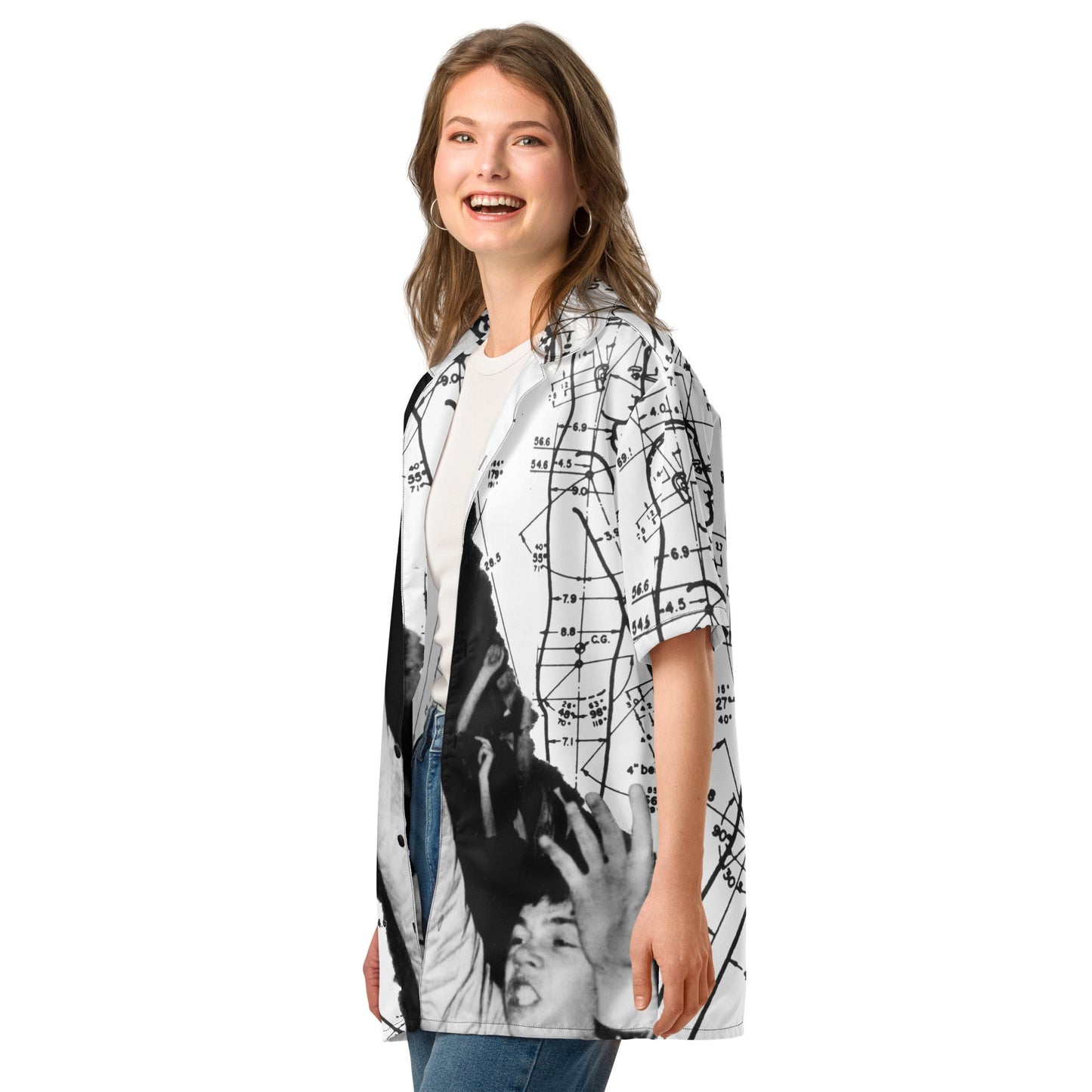 Peter Kennard Rose Diagrams - Unisex button shirt - Propaganda Department