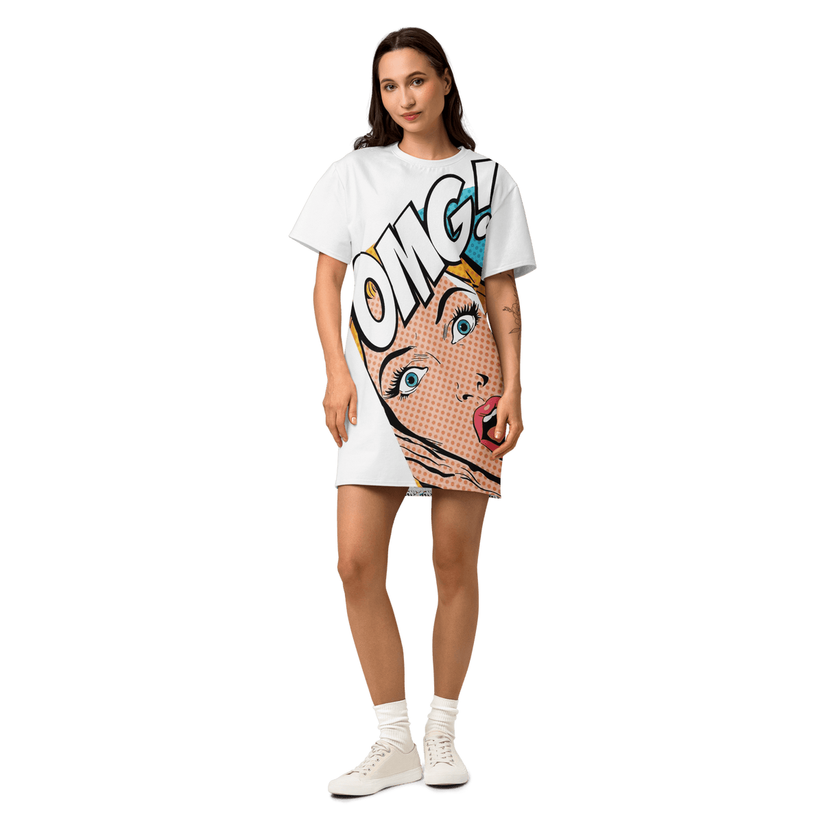 Roy Lichtenstein OMG - Cotton t-shirt dress - Propaganda Department