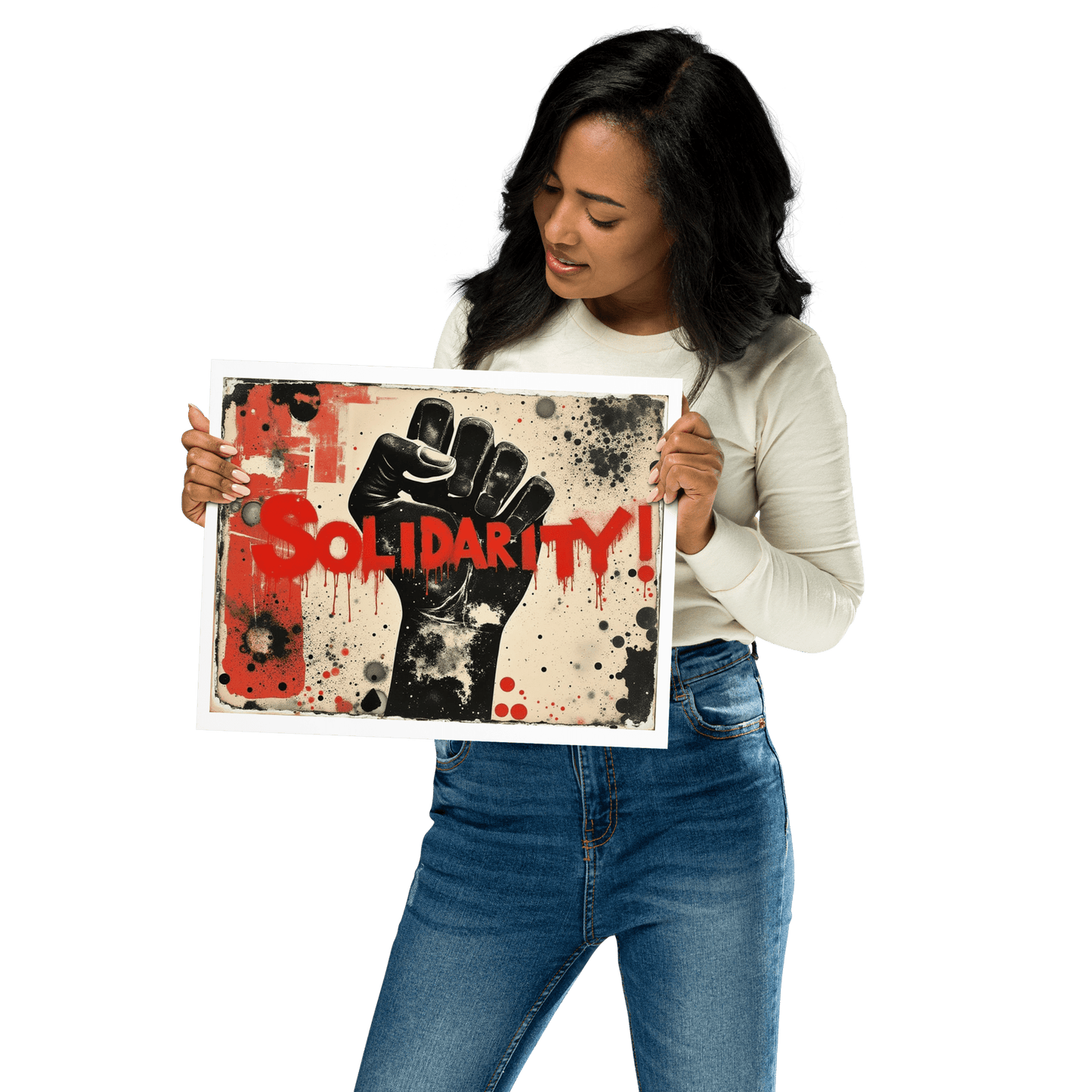 Solidarity print stand together for change, Partisan Faction protest art, Pen vs Sword