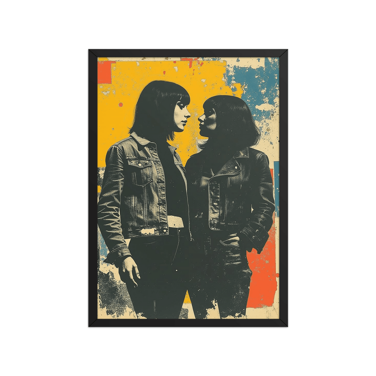 Together Partisan Faction framed print, solidarity wall art, Pen vs Sword