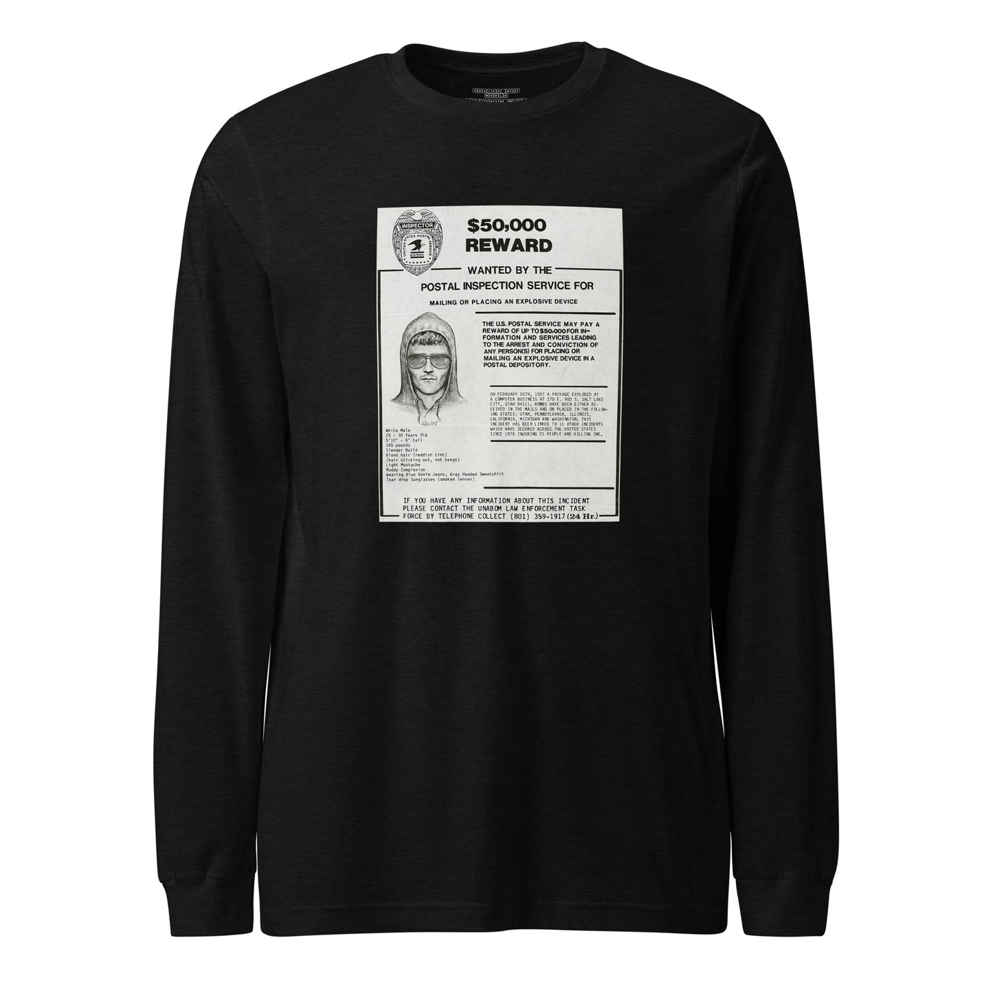 Unabomber - Unisex Long Sleeve Tee - Propaganda Department