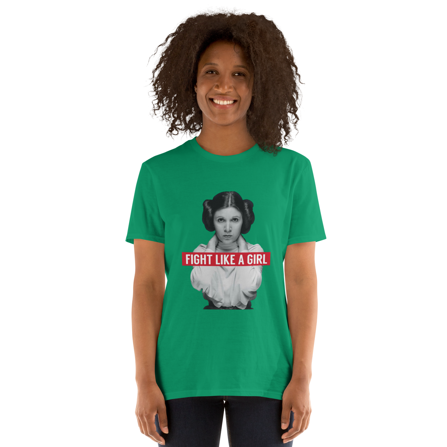 Fight Like a Girl - Princess Leia Short-Sleeve Unisex T-Shirt