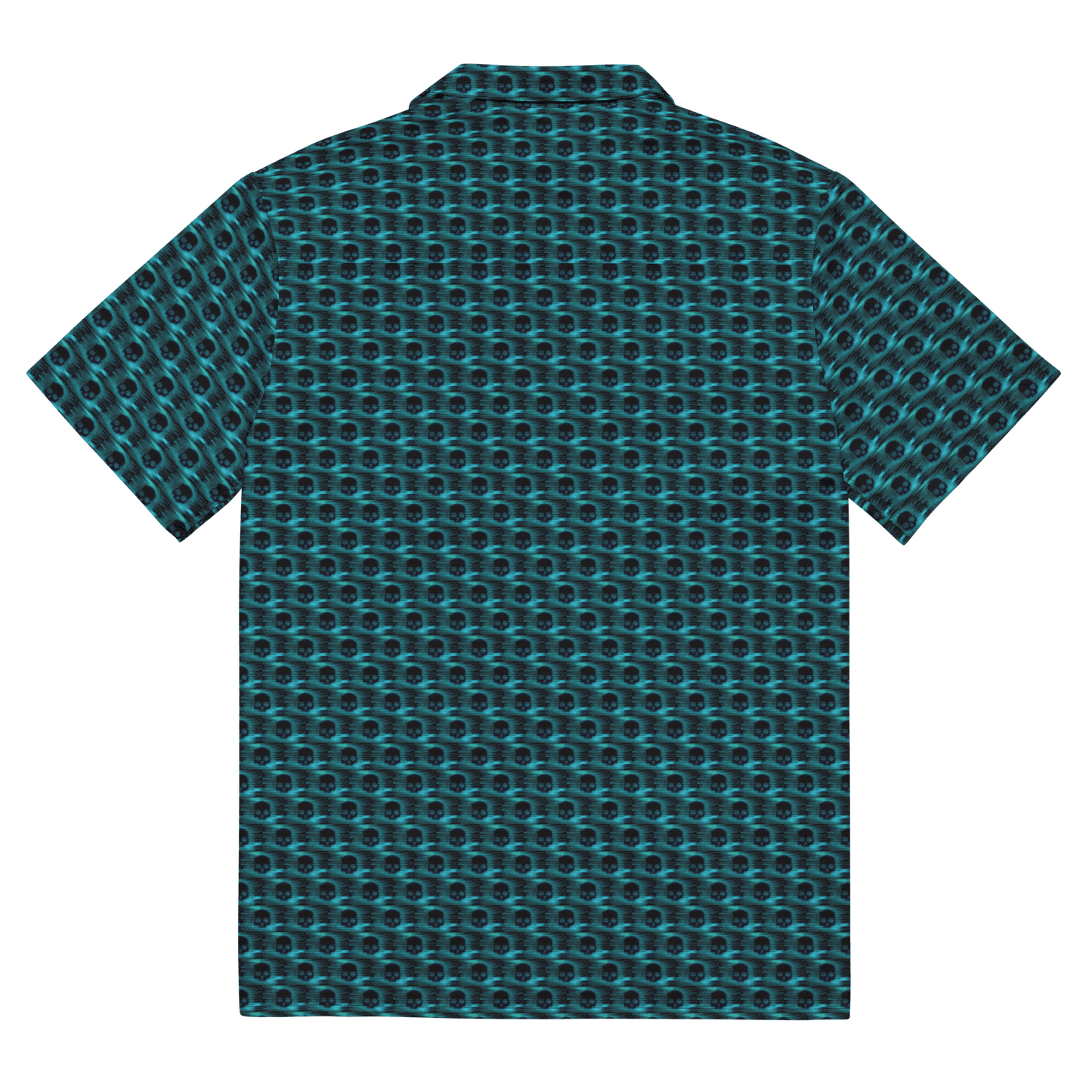 Virus computer art all-over print button shirt, digital disruption protest fashion, Pen vs Sword