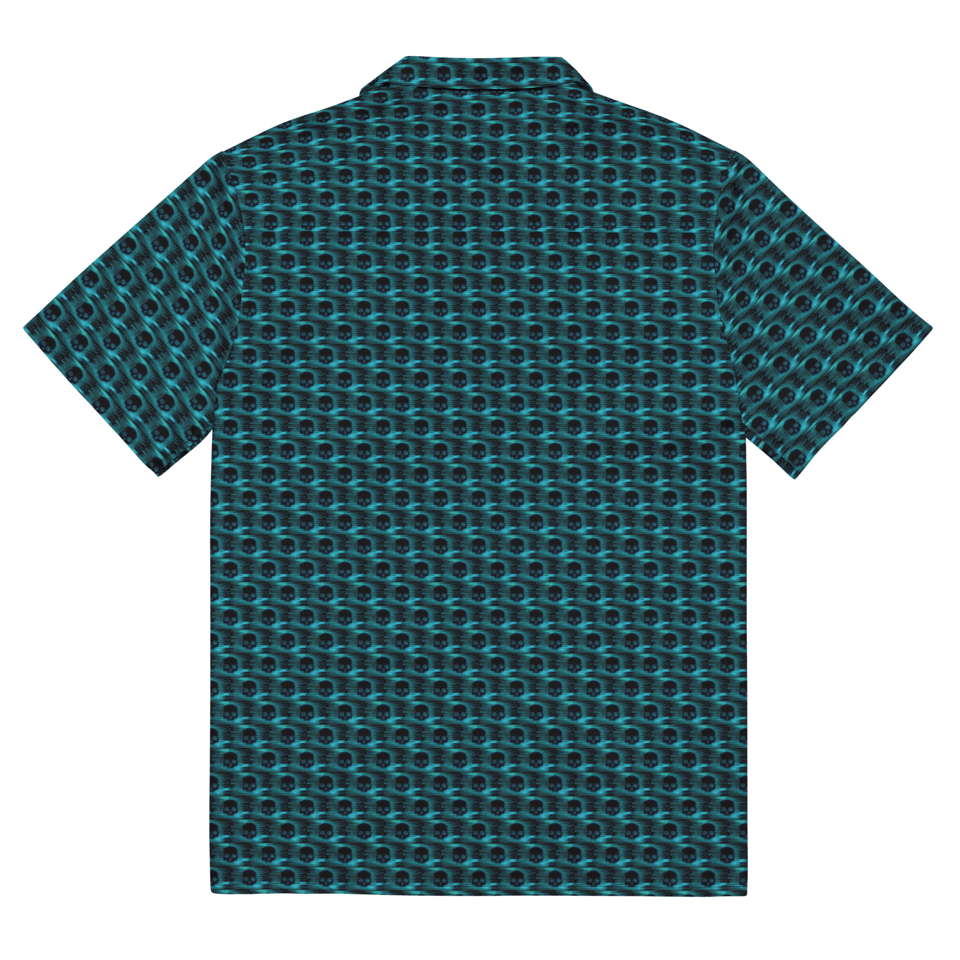 Virus computer art all-over print button shirt, digital disruption protest fashion, Pen vs Sword