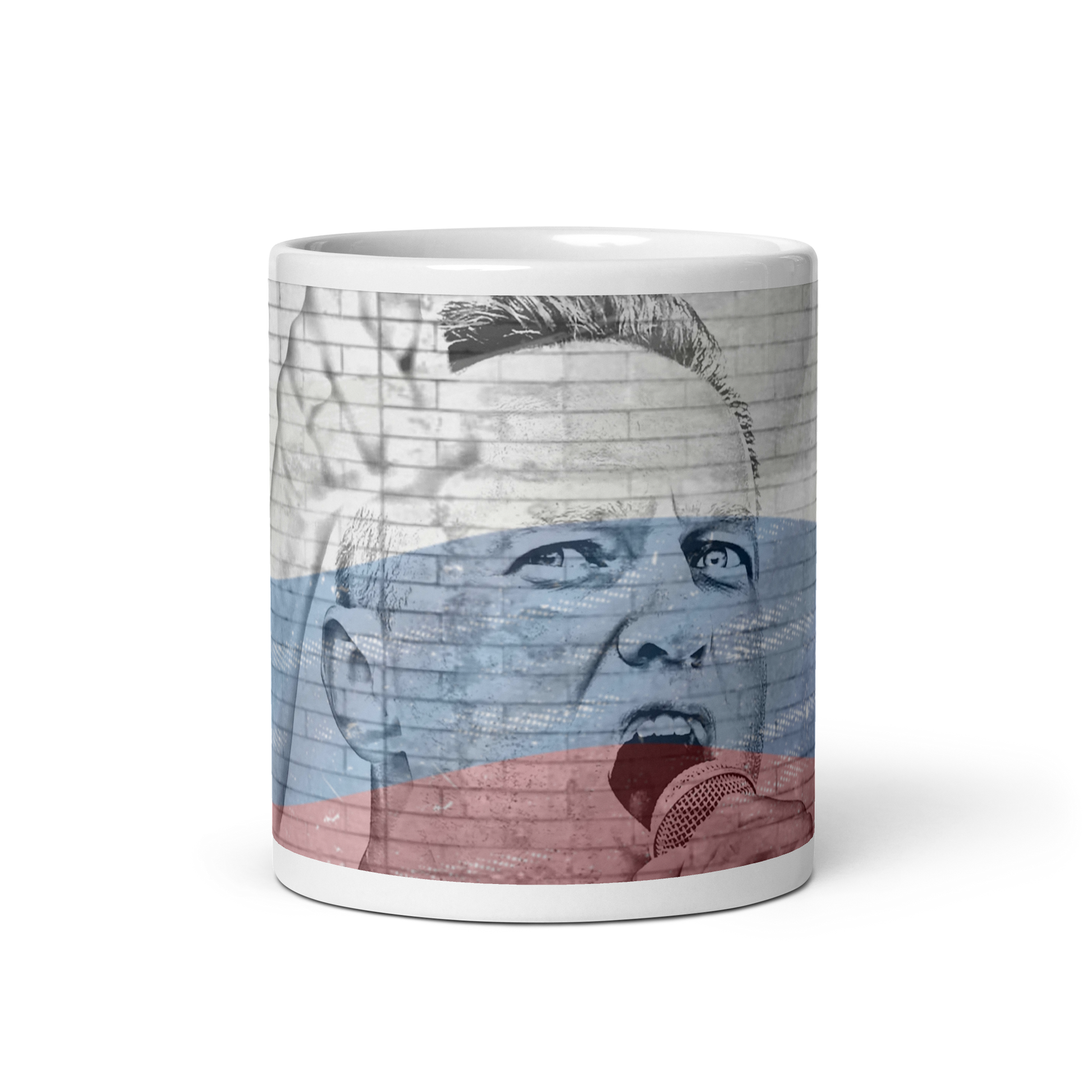 Alexei Navalny glossy ceramic mug, Russian activist anti-corruption portrait, Pen vs Sword