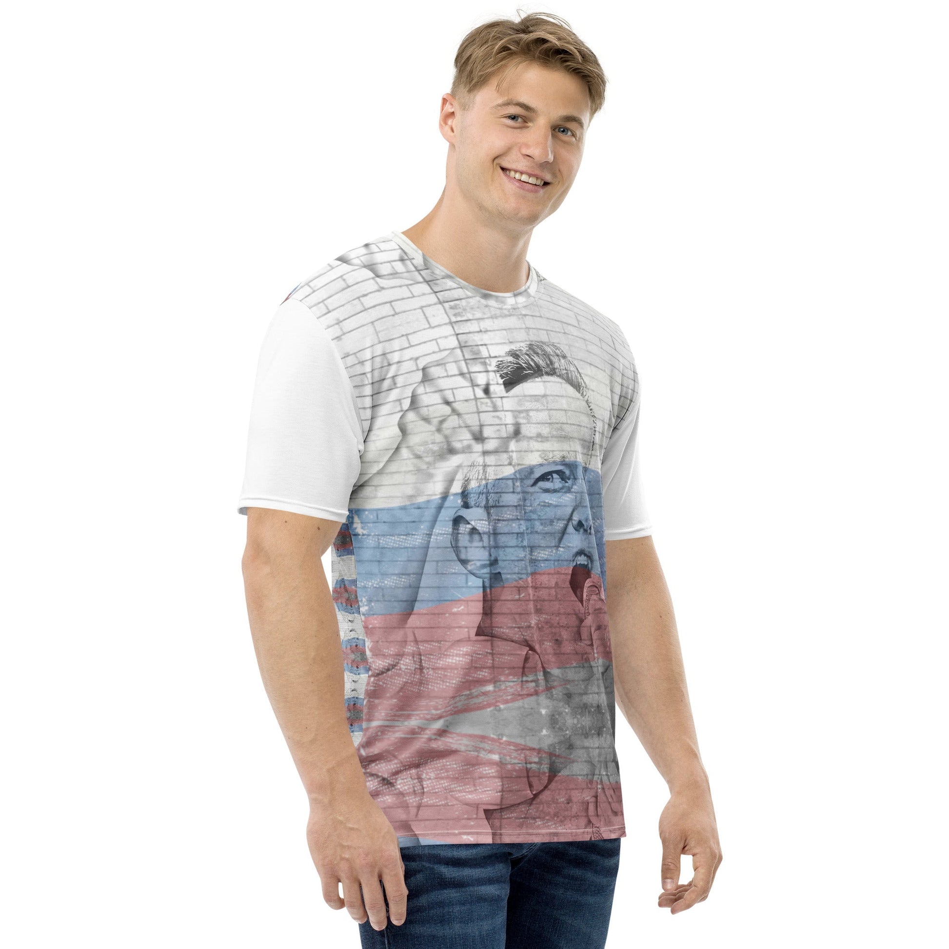 Alexei Navalny All - Over Print Men's Crew Neck T-Shirt - Propaganda Department