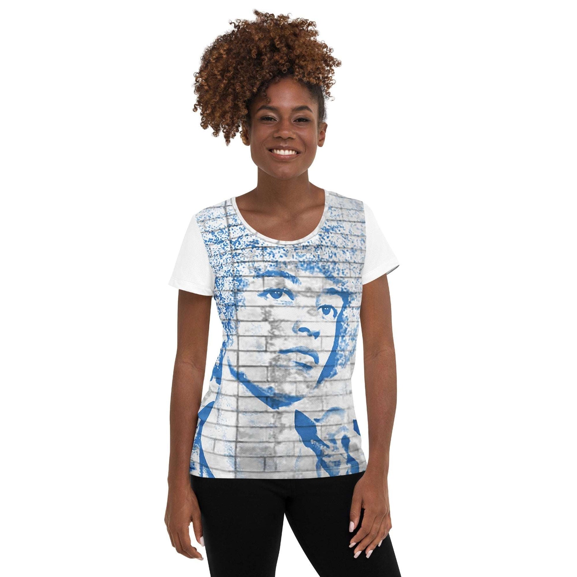 Angela Davis All - Over Print Women's Athletic T-shirt - Propaganda Department