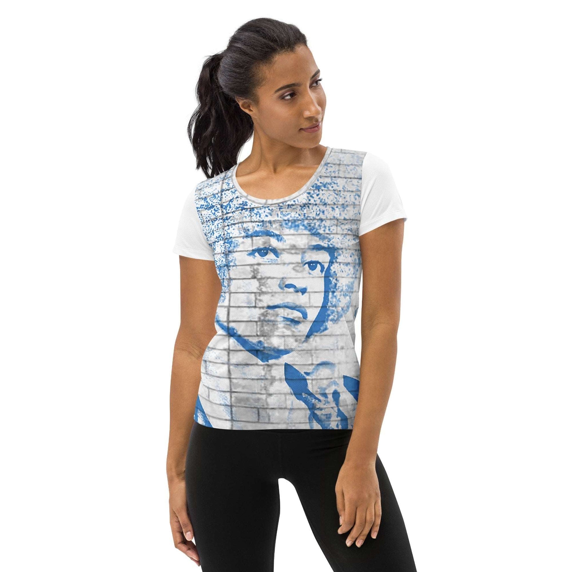 Angela Davis All - Over Print Women's Athletic T-shirt - Propaganda Department