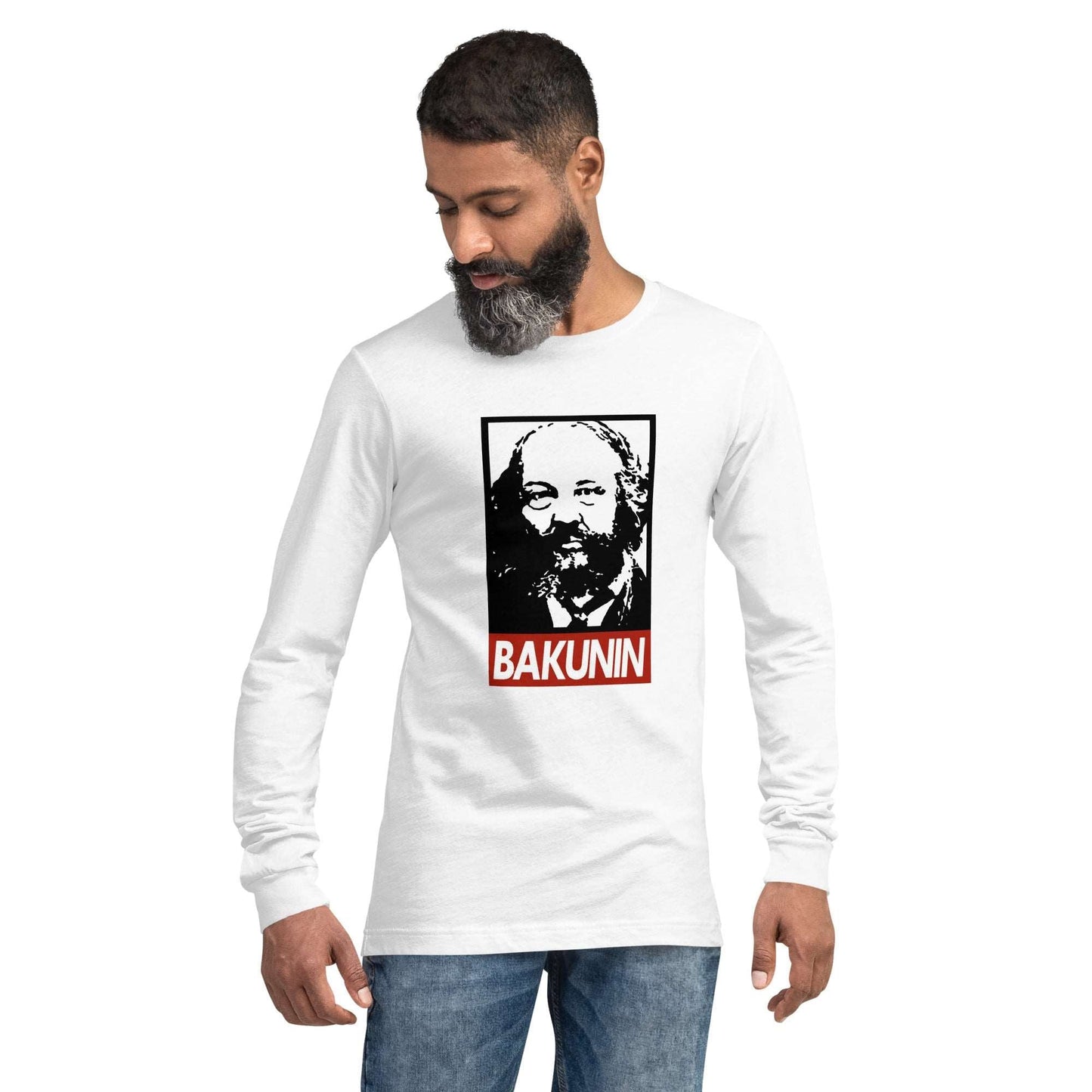 Mikhail Bakunin anarchist thinker long sleeve tee, radical tradition fashion, Pen vs Sword