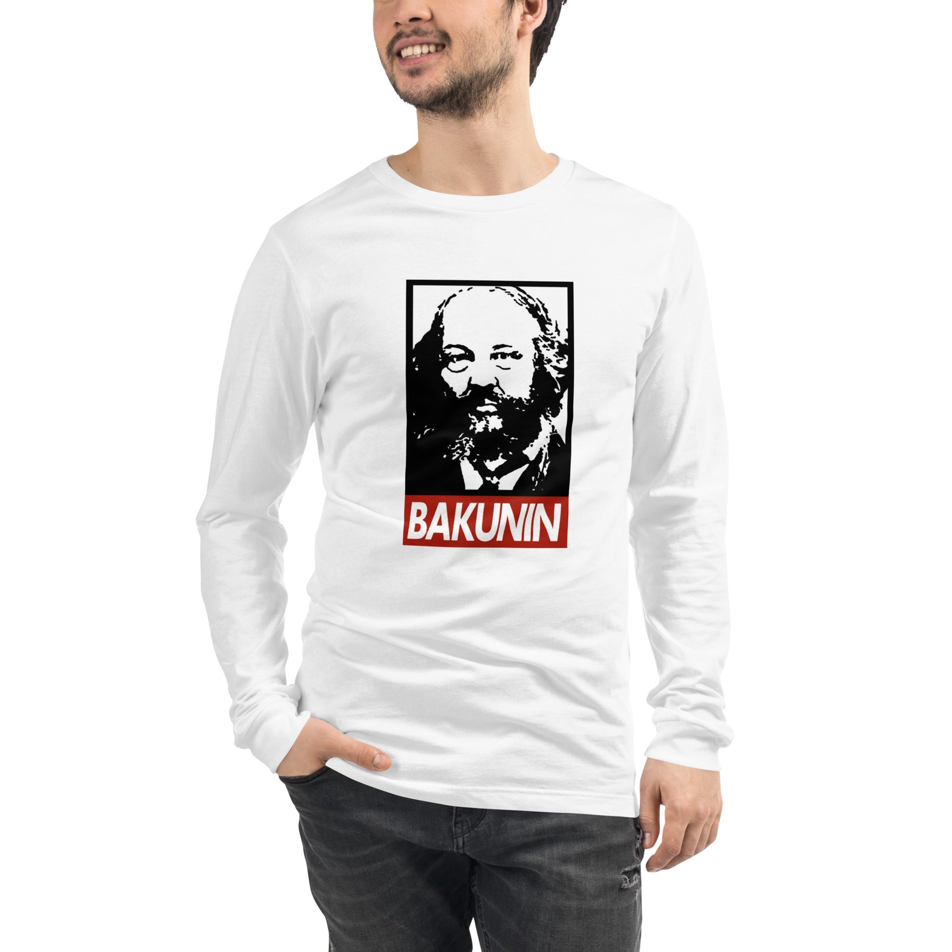Mikhail Bakunin anarchist thinker long sleeve tee, radical tradition fashion, Pen vs Sword