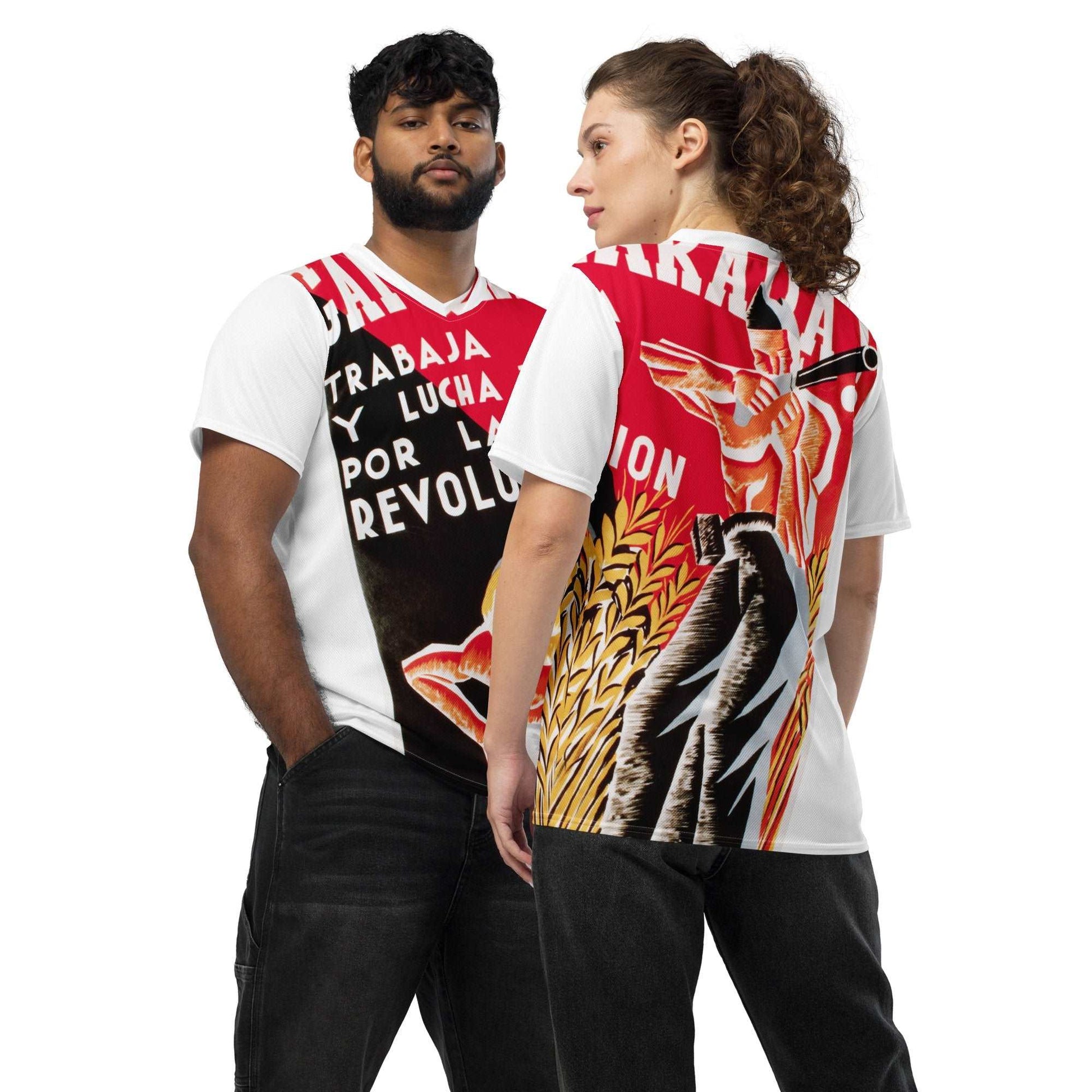 Camarada Anti - Fascist poster - Recycled unisex sports jersey - Propaganda Department