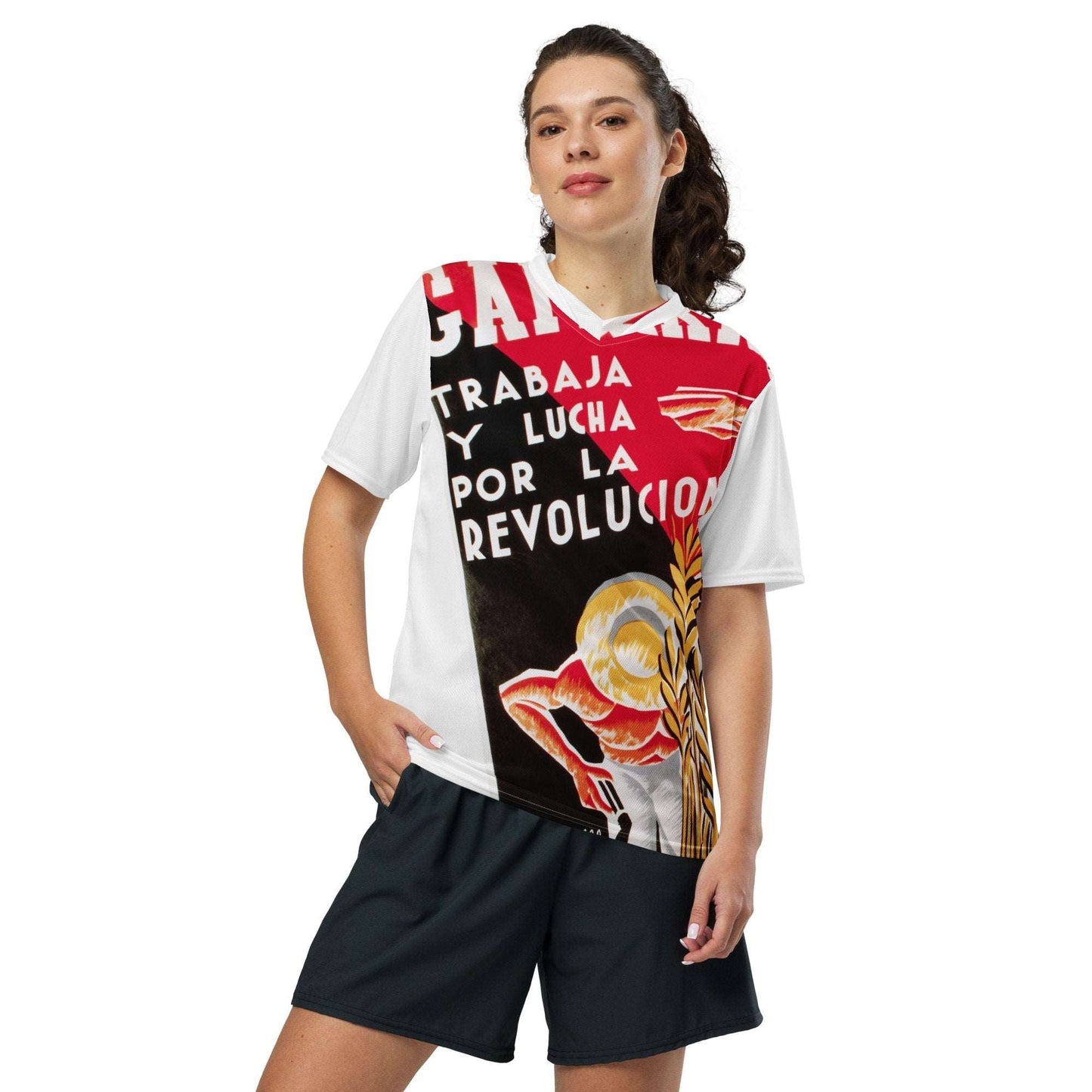 Camarada Anti - Fascist poster - Recycled unisex sports jersey - Propaganda Department