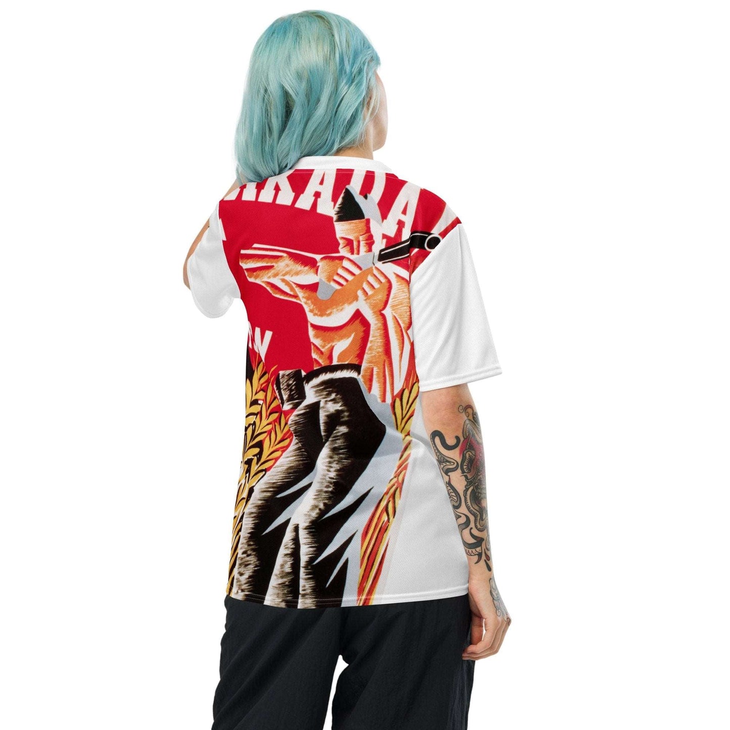 Camarada Anti - Fascist poster - Recycled unisex sports jersey - Propaganda Department