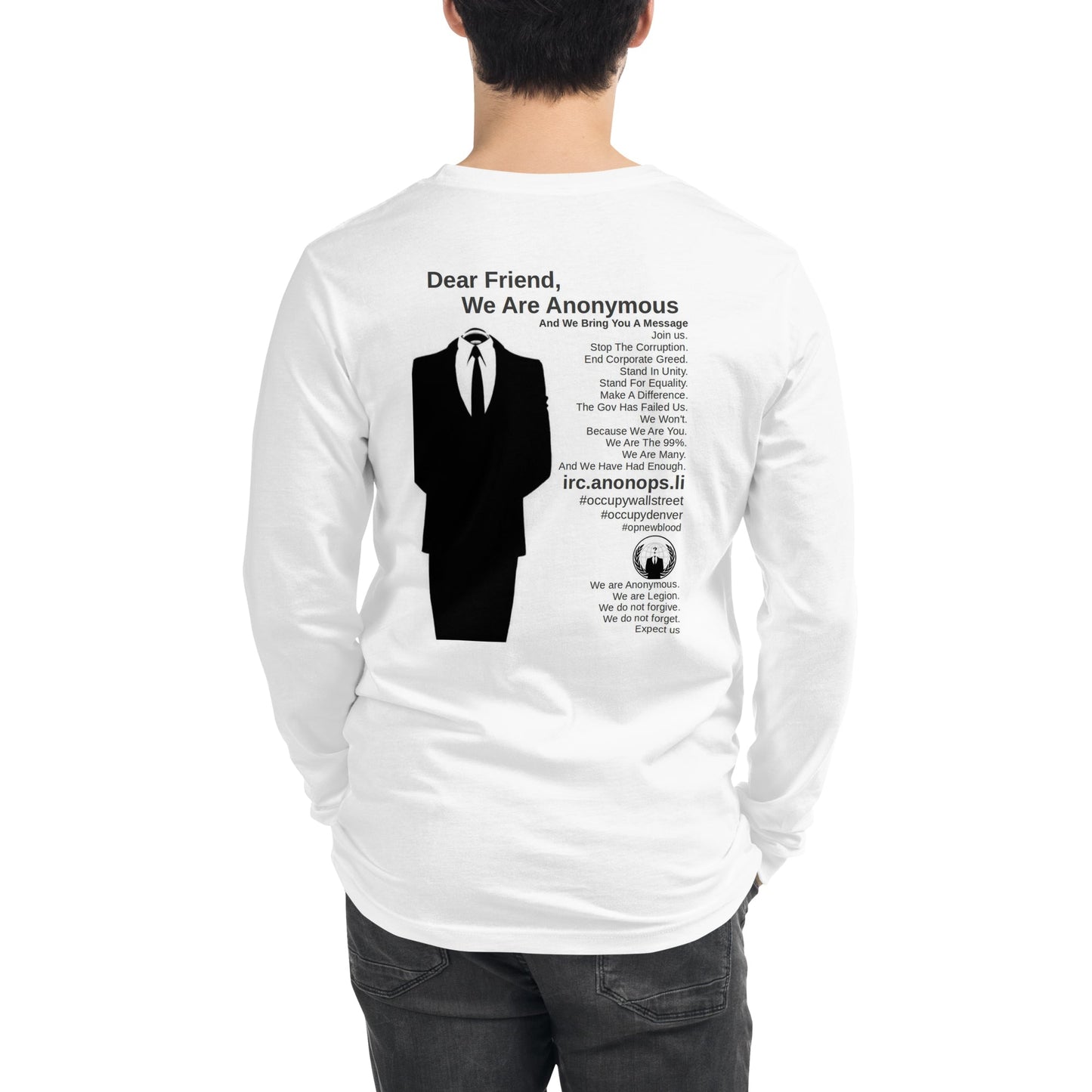 Anonymous For a Better World - Unisex Long Sleeve Tee - Propaganda Department