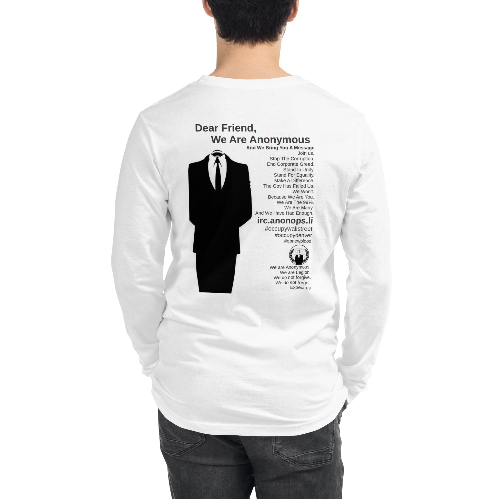 Anonymous For a Better World - Unisex Long Sleeve Tee - Propaganda Department