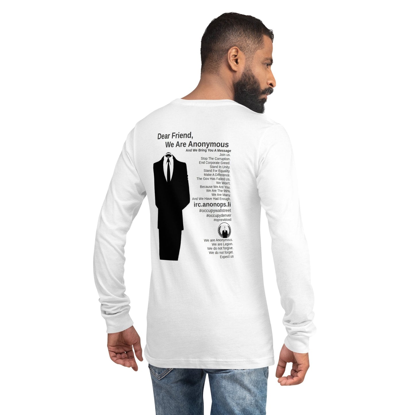 Anonymous For a Better World - Unisex Long Sleeve Tee - Propaganda Department