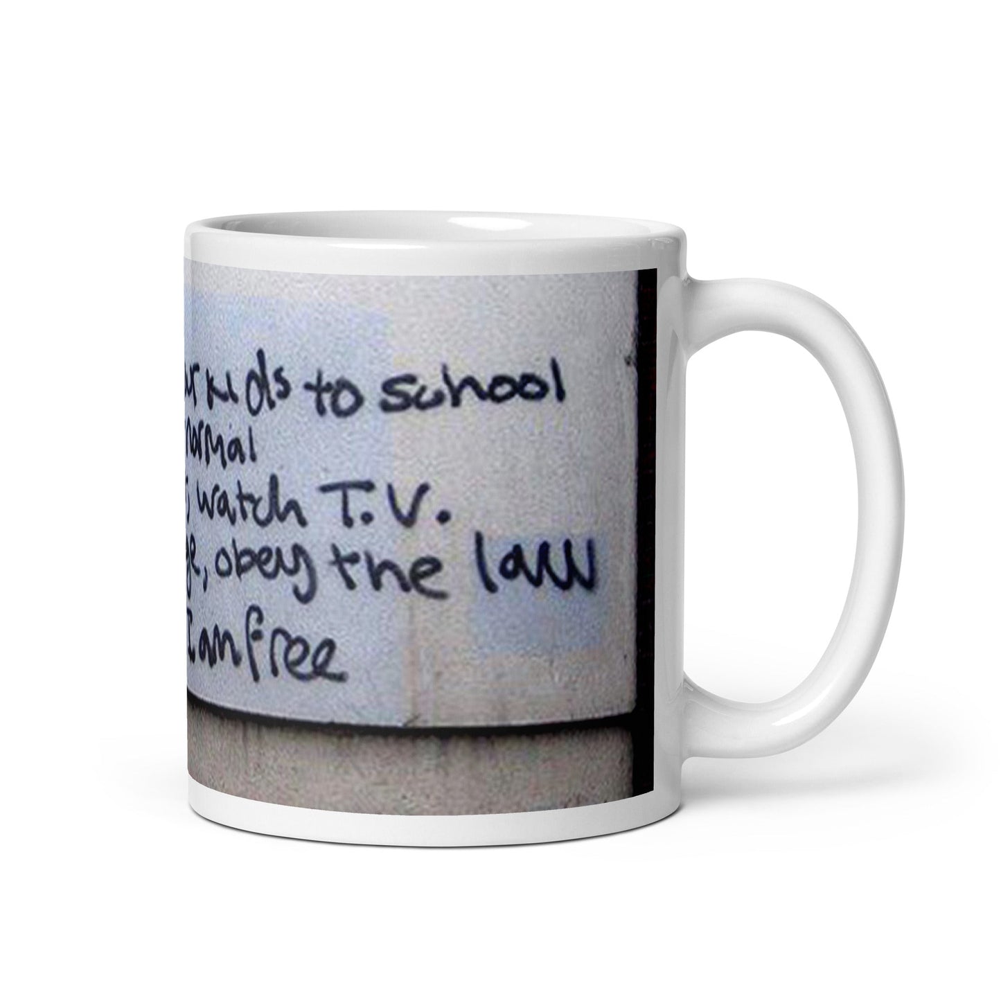 I Am Free Graffiti Ceramic Mug - Propaganda Department