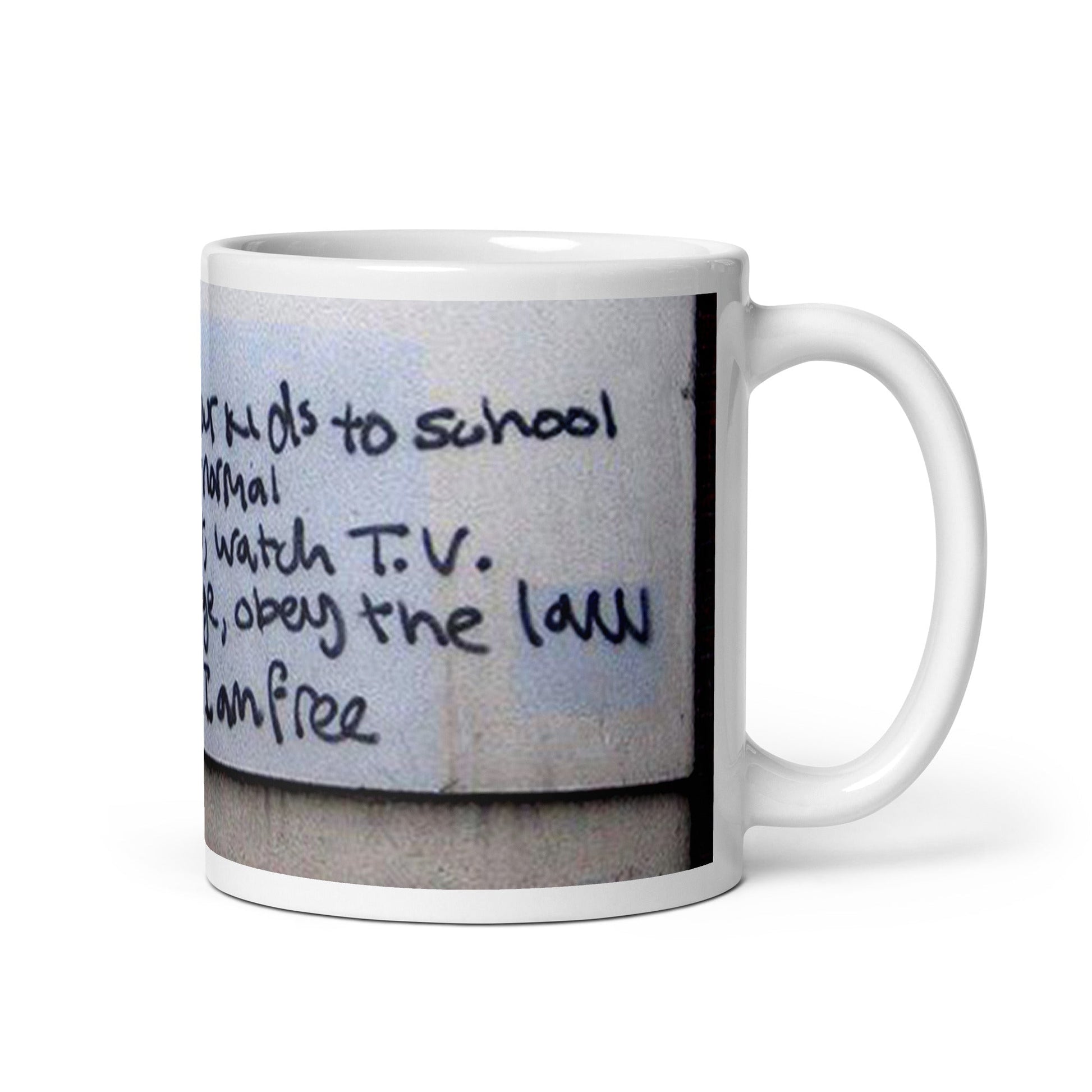 I Am Free Graffiti Ceramic Mug - Propaganda Department