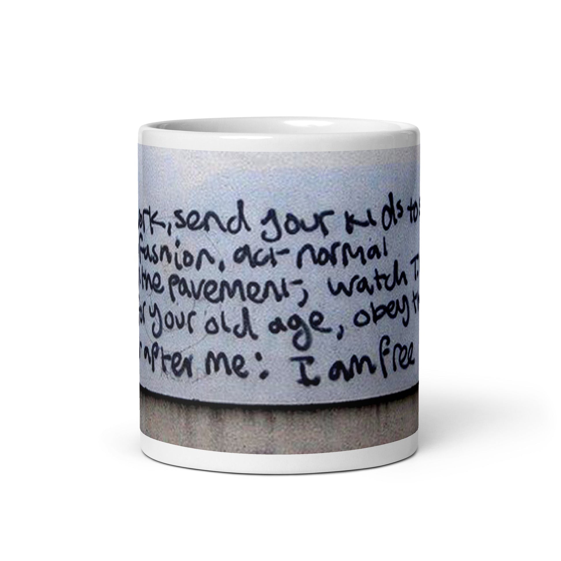 I Am Free Graffiti Ceramic Mug - Propaganda Department