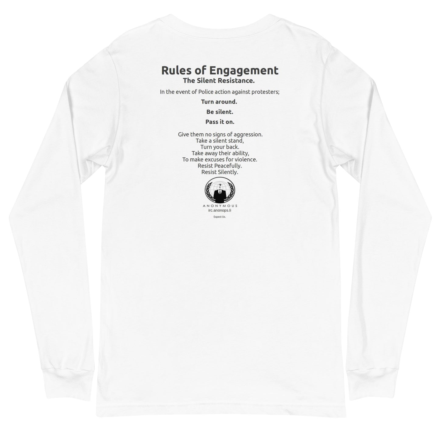Anonymous rules of engagement - Unisex Long Sleeve Tee - Propaganda Department