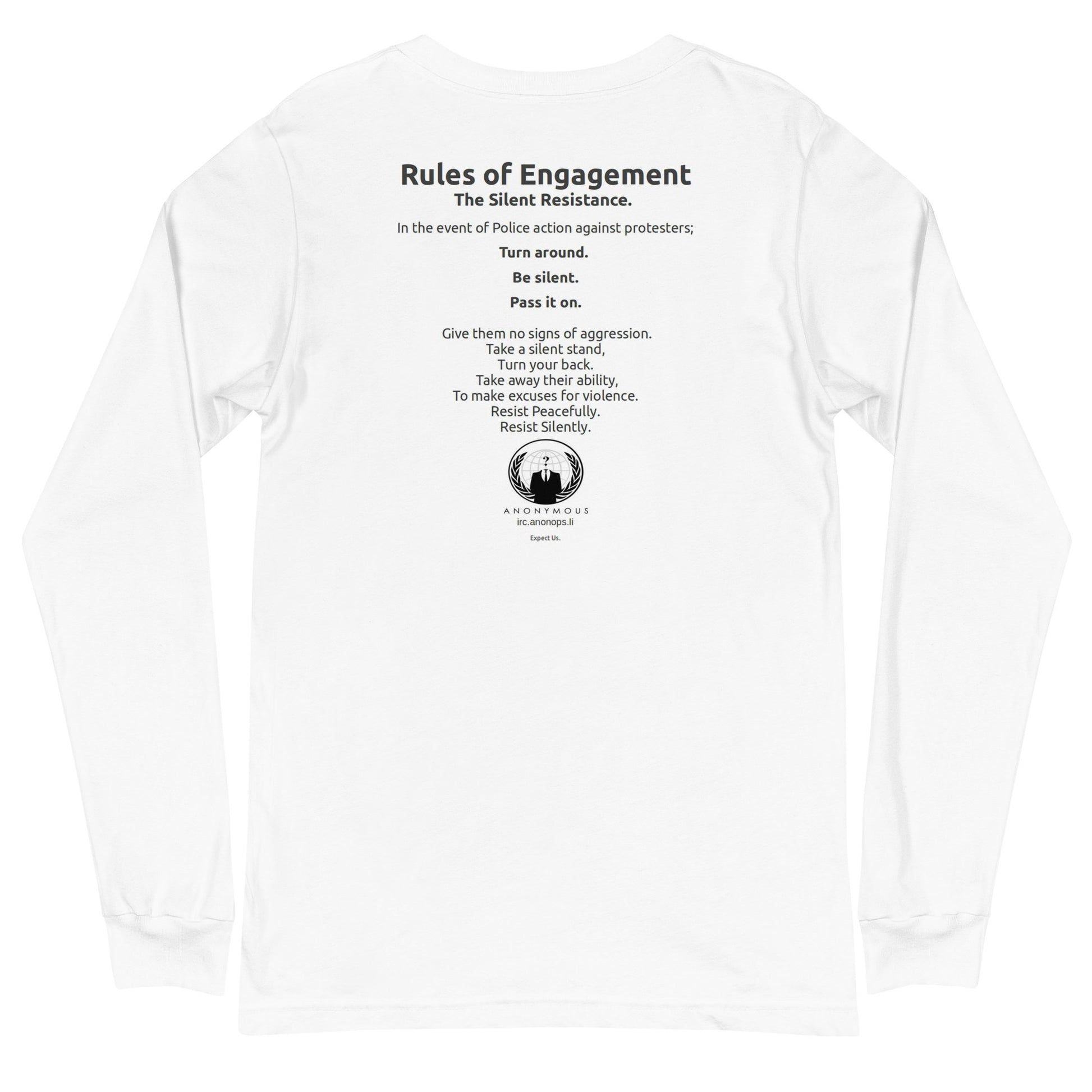 Anonymous rules of engagement - Unisex Long Sleeve Tee - Propaganda Department