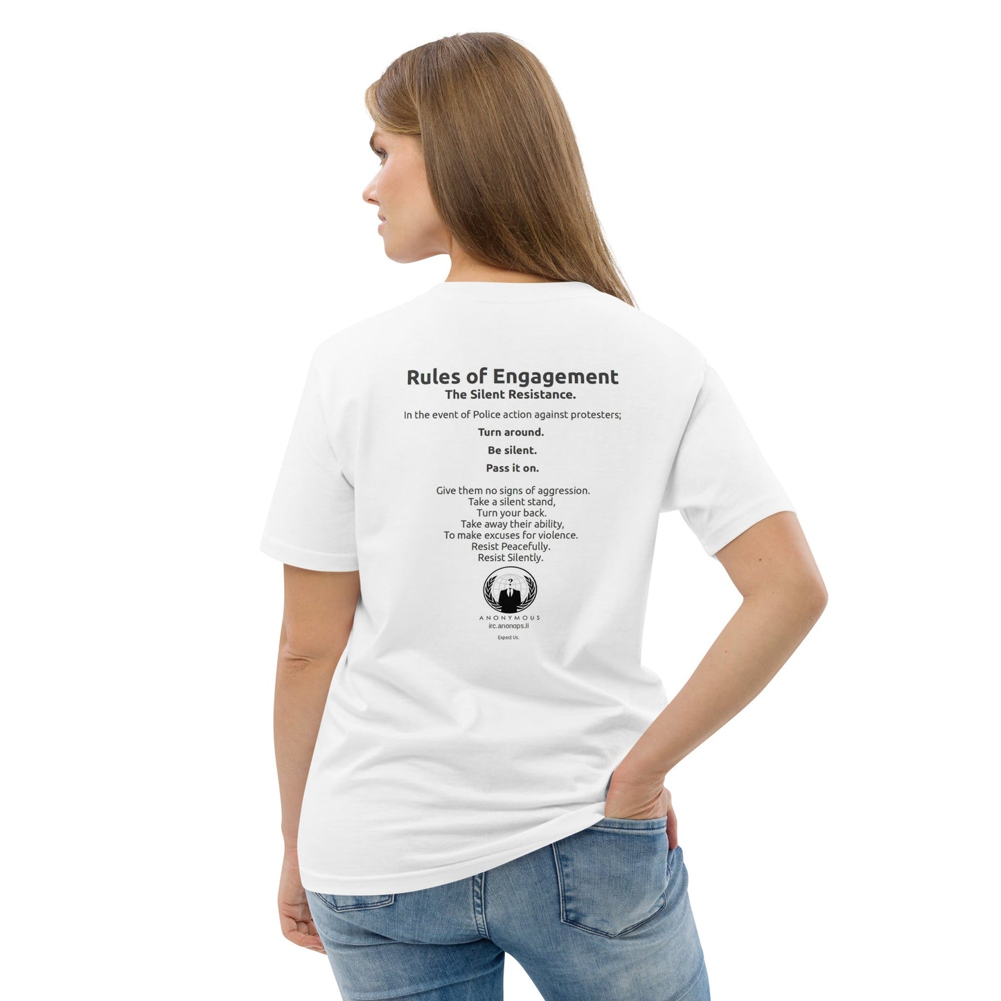 Anonymous rules of engagement - Join Us Unisex organic cotton t-shirt - Propaganda Department