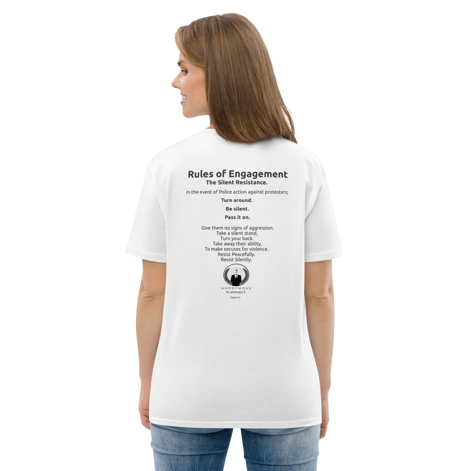 Anonymous rules of engagement - Join Us Unisex organic cotton t-shirt - Propaganda Department