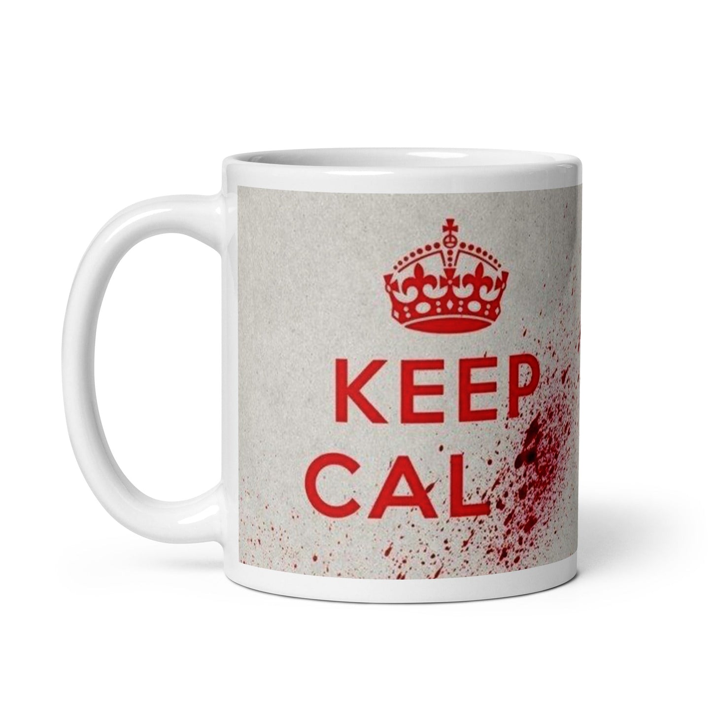 Keep Calm and Carry On 1939 British wartime poster ceramic mug, Pen vs Sword