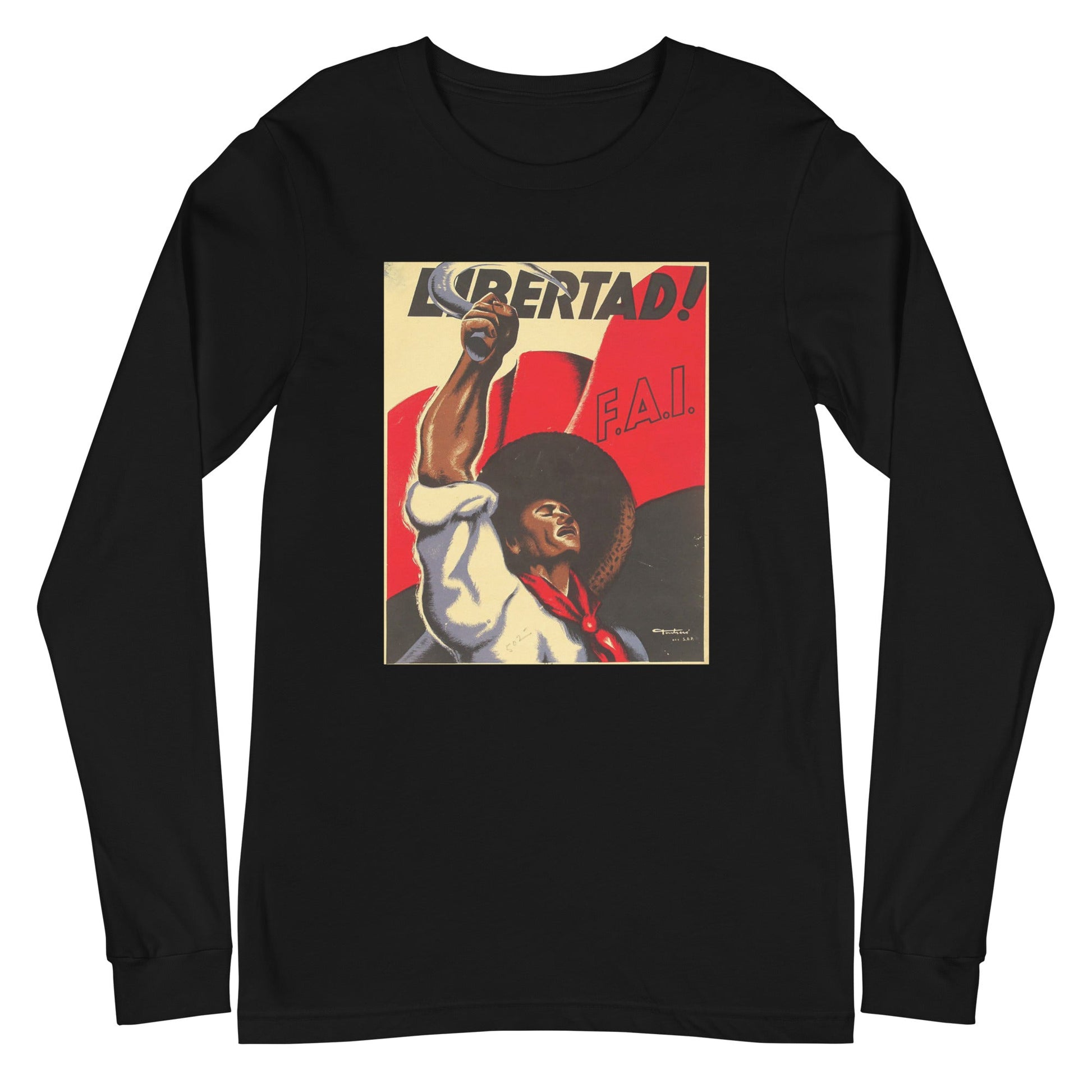 Spanish Civil War Libertad poster - Unisex Long Sleeve Tee - Propaganda Department