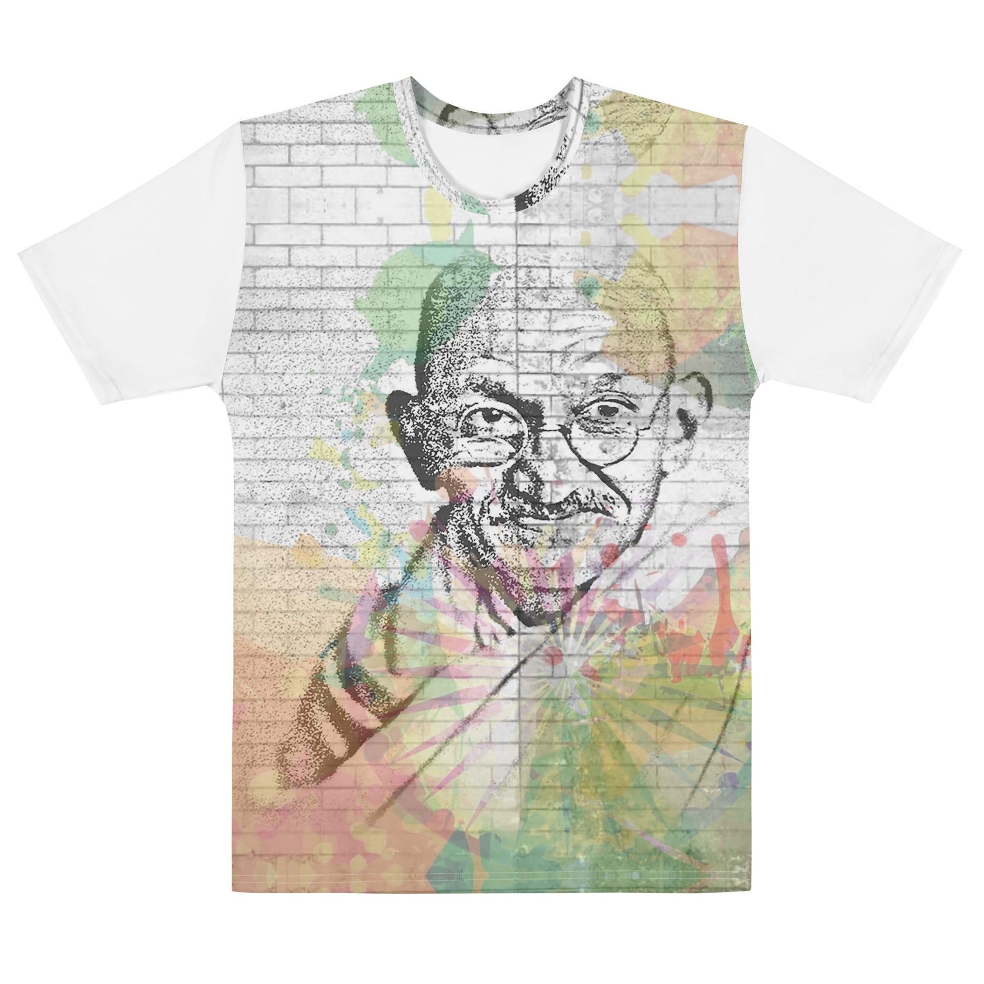 Mahatma Gandhi All - Over Print Men's Crew Neck T-Shirt - Propaganda Department