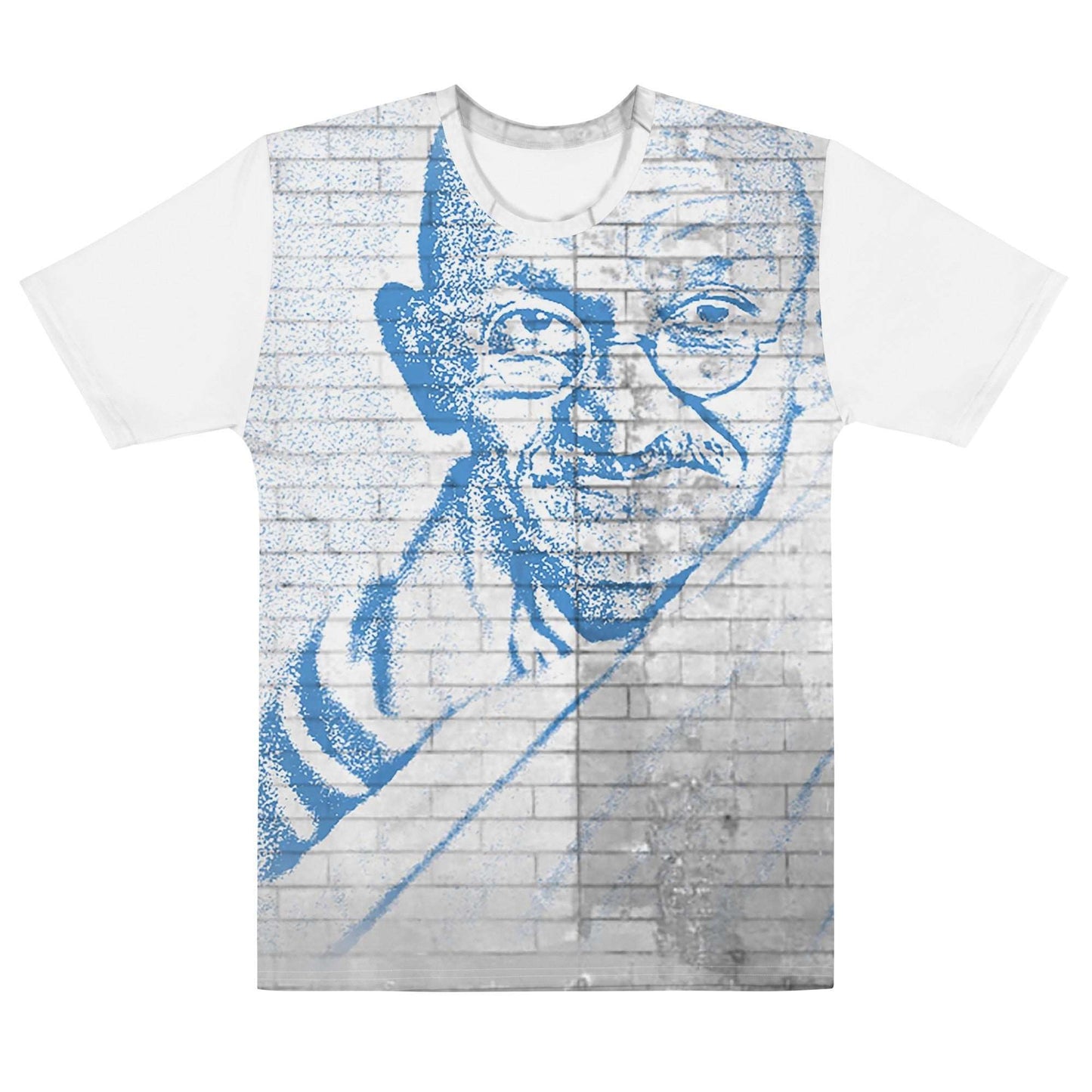 Mahatma Gandhi all-over print men's t-shirt, nonviolent resistance activist fashion, Pen vs Sword