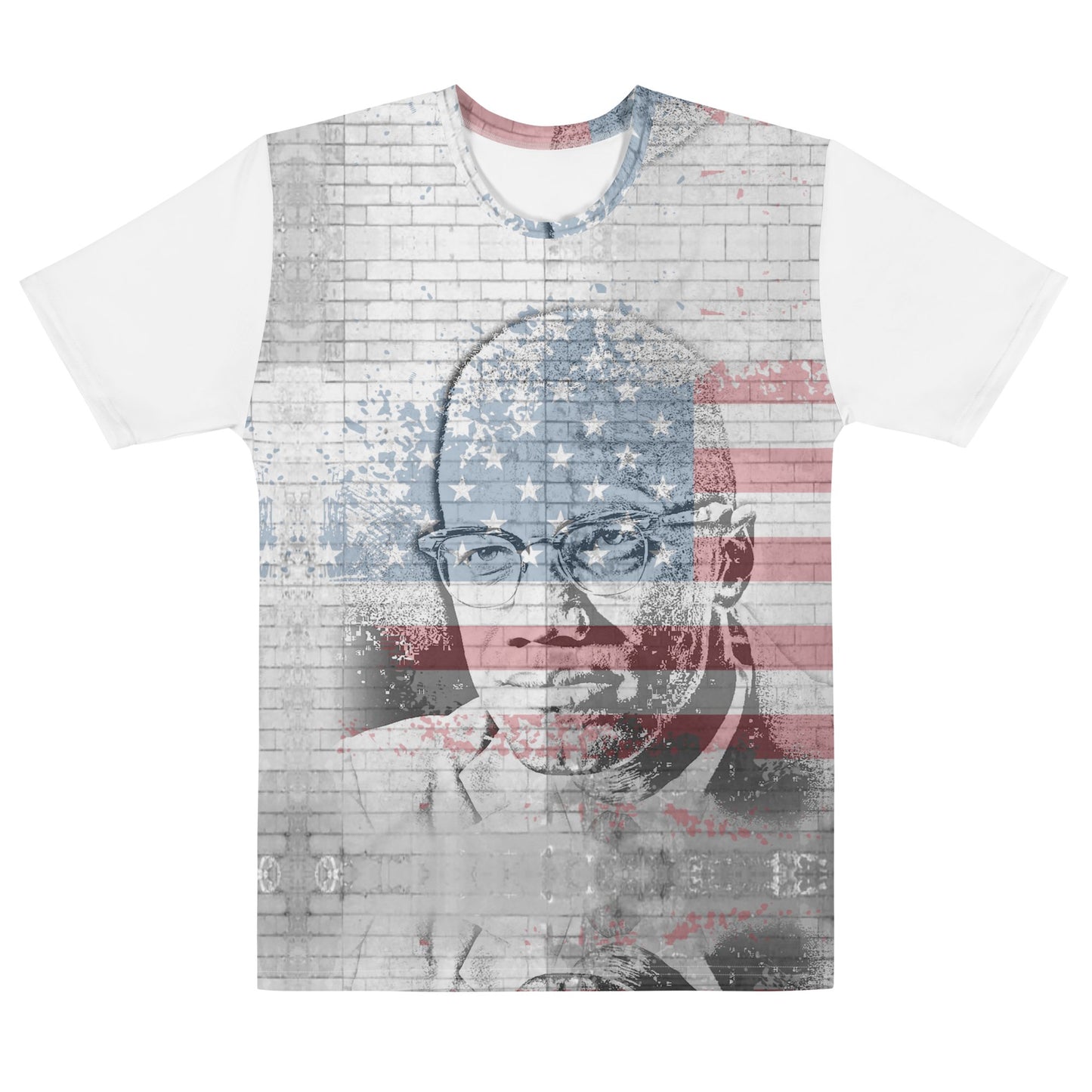 Malcolm X All - Over Print Men's Crew Neck T-Shirt - Propaganda Department