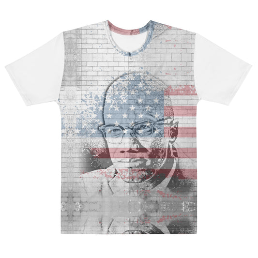 Malcolm X All - Over Print Men's Crew Neck T-Shirt - Propaganda Department